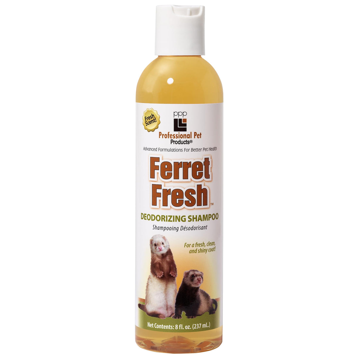 Ppp Ferret Fresh Deodorizing Shampoo For Ferrets - Powerful Deep Cleaning Solution For Clean & Soft Fur - Piña Colada Scent - 8 Fl Oz