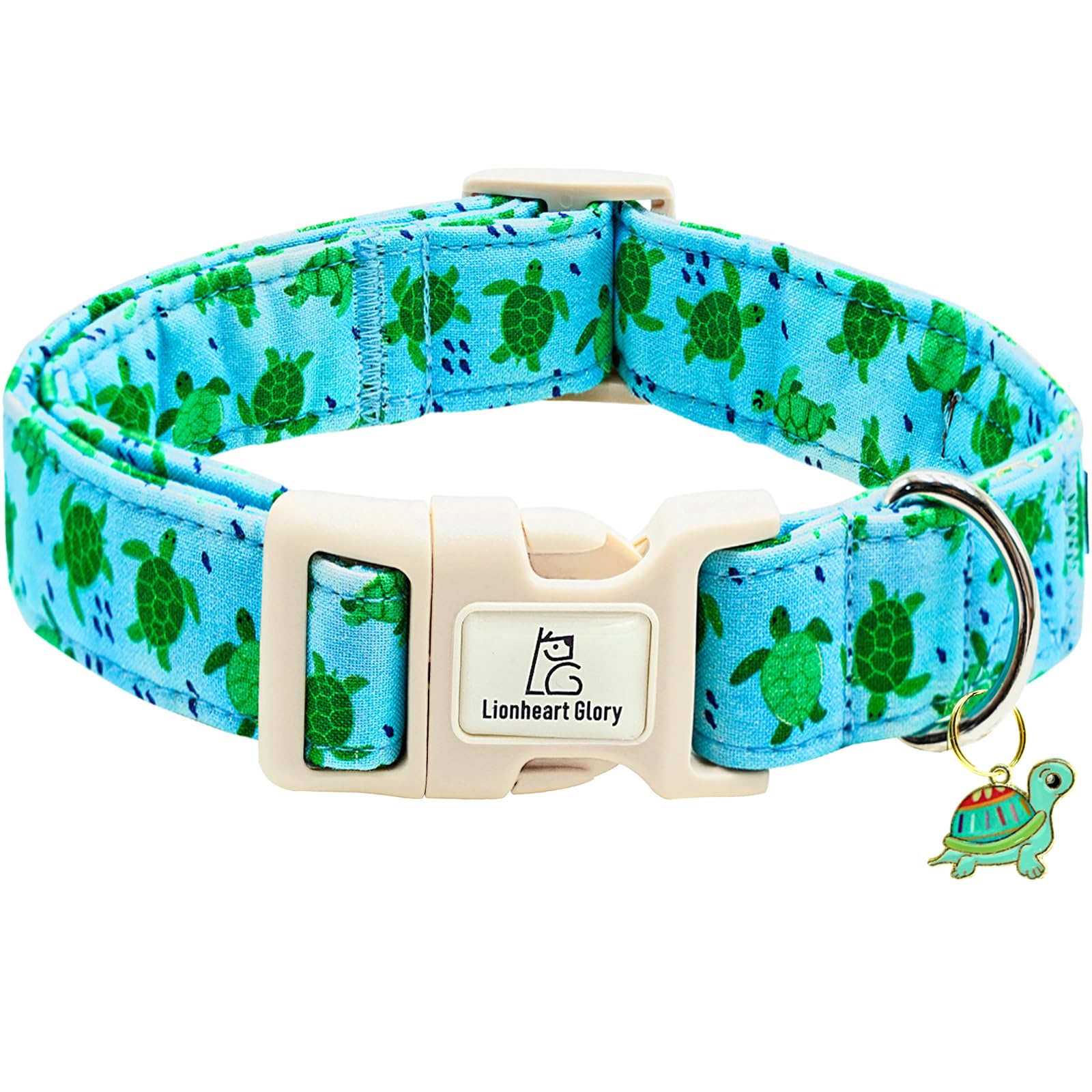 Lionheart Glory Dog Collar Blue Sea Turtles Dogs Collar Spring Summer Cute Collars Dog Boy Or Girl Soft Durable Adjustable Colla