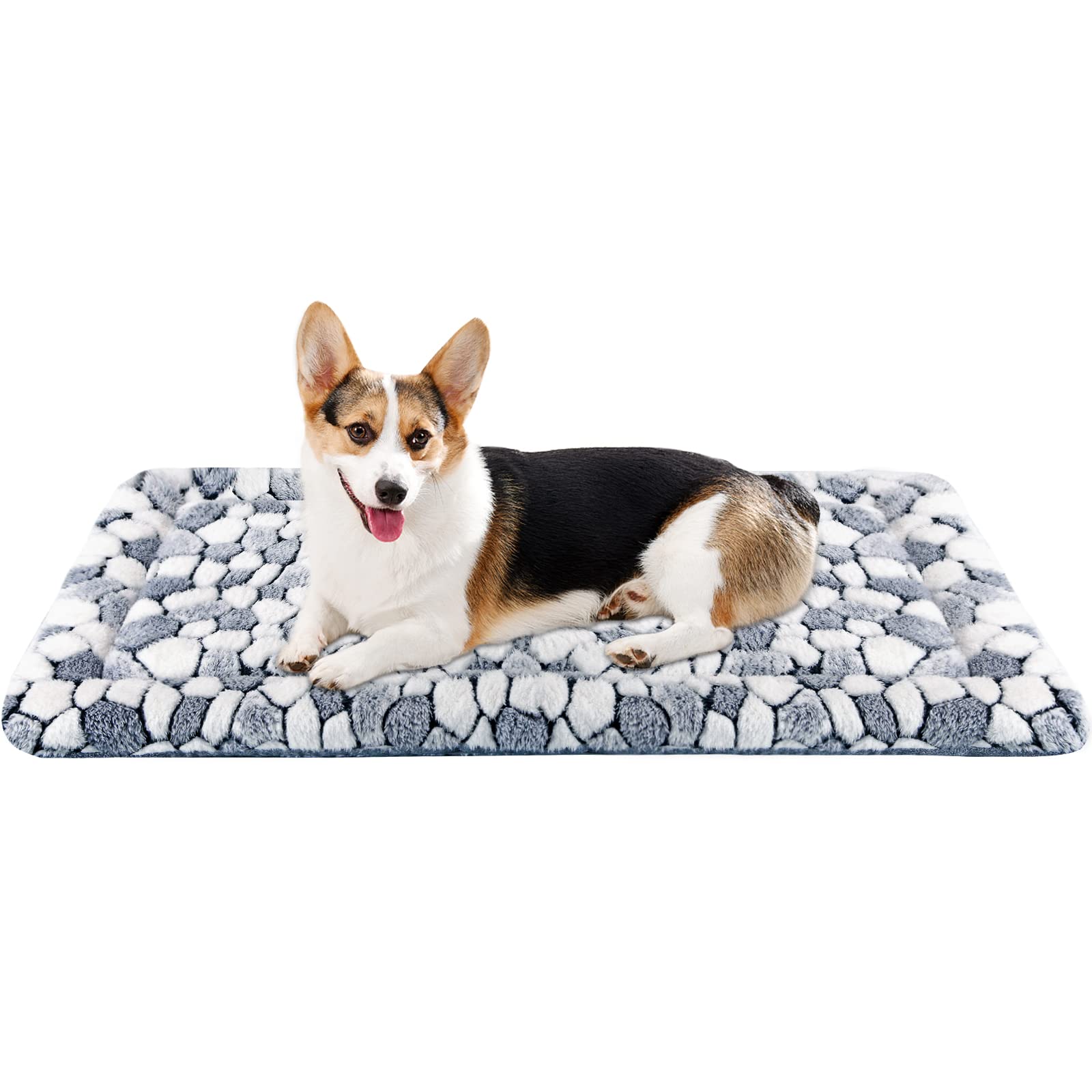 Vankean Dog Crate Pad Bed Mat Reversible (Warm & Cool), Soft Pet Sleeping Mat Dog Bed For Crate Suitable For Small To Xx-Large D