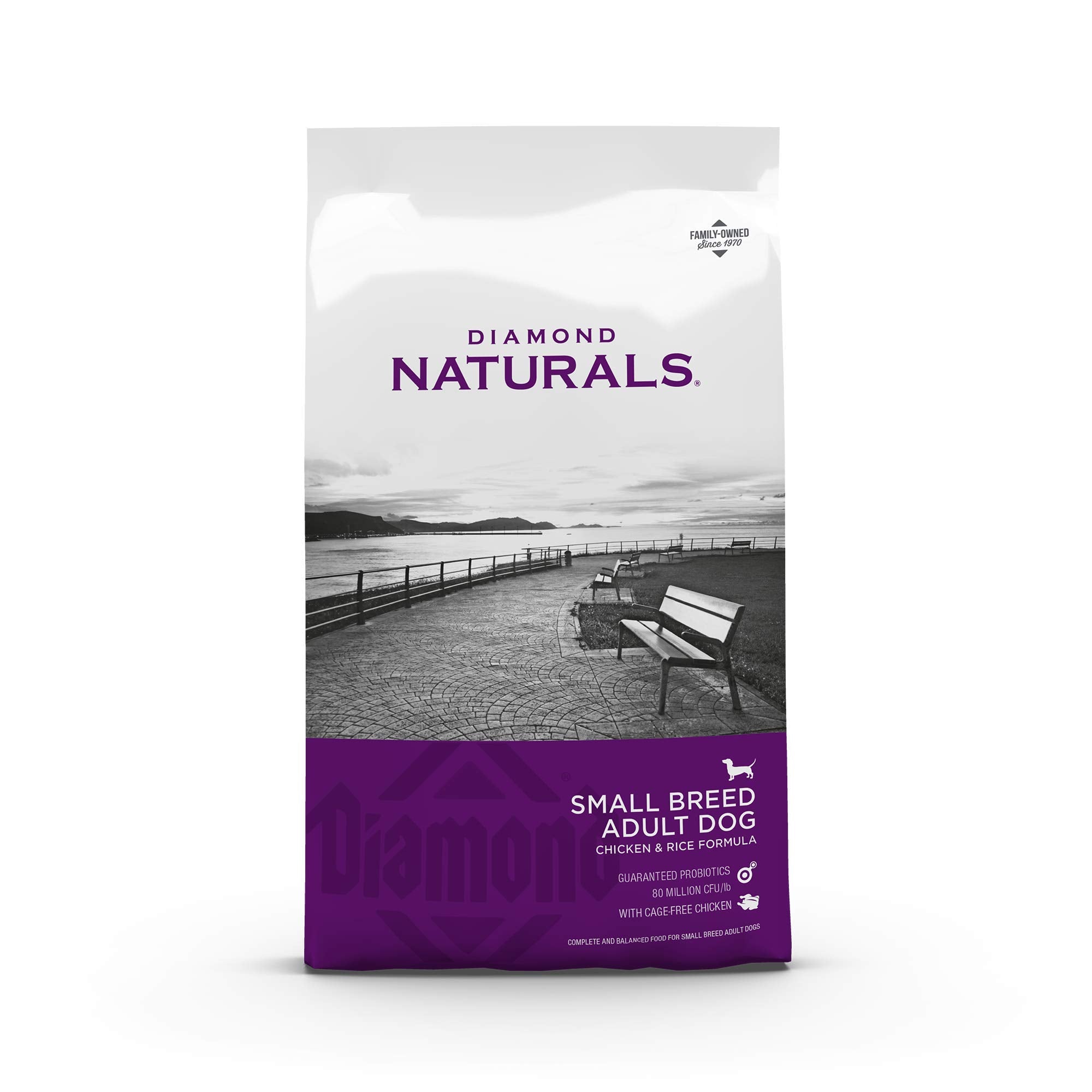 Diamond Naturals Small Breed Chicken and Rice Formula Adult Dry Dog Food with Protein from Real Chicken, Healthy Fats, Probiotic