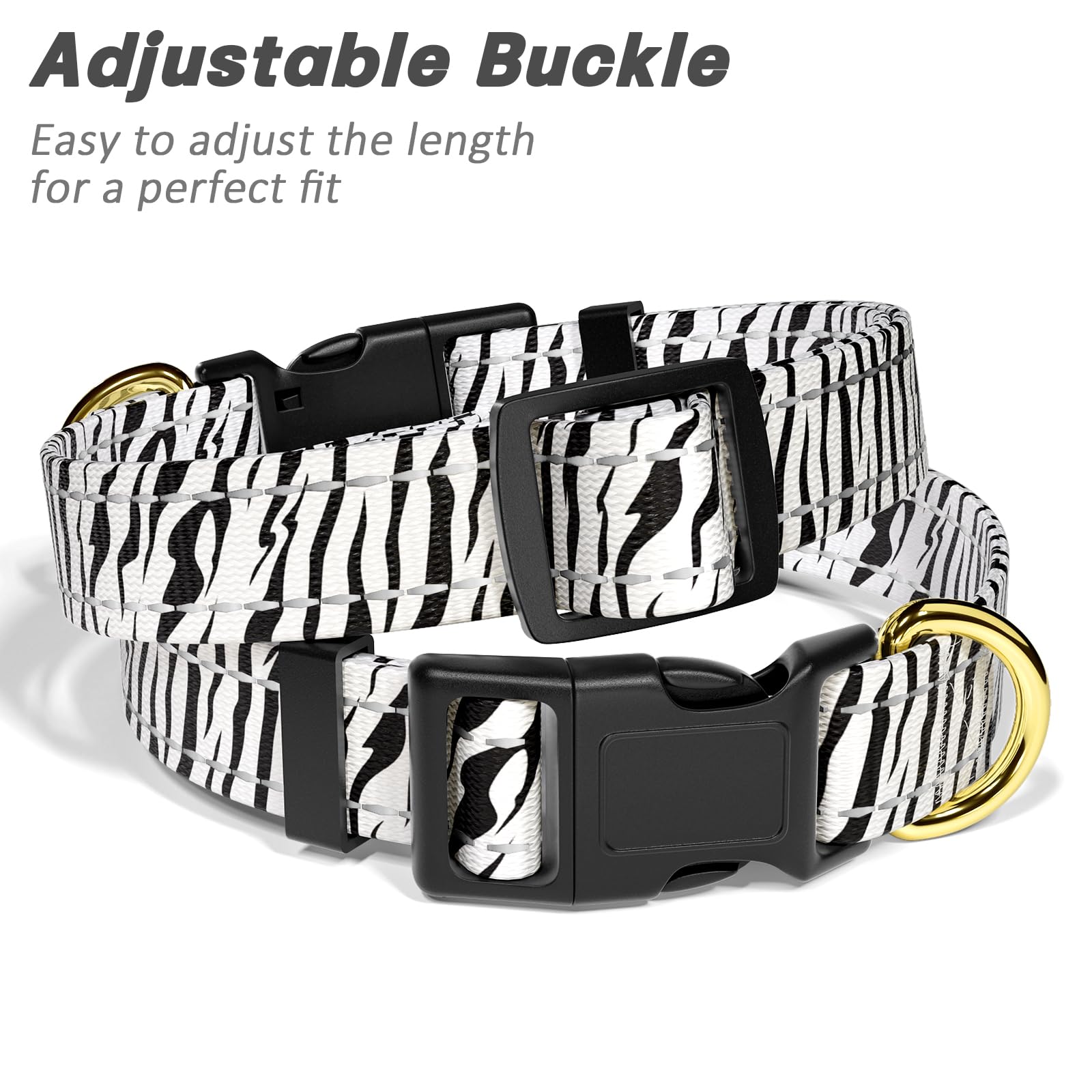 Tmoodel Reflective Dog Collar For Extra Small Dogs Cats, Cute Boho Adjustable Heavy-Duty Nylon Puppy Collar For Boy And Girl Fem