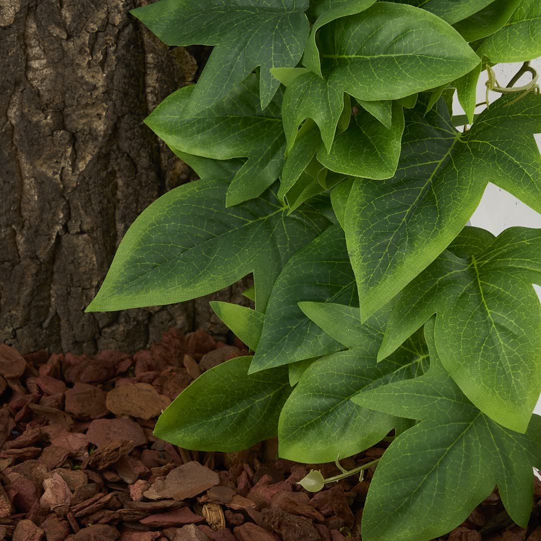 Woledoe Reptile Plants For Terrarium, Amphibian Habitat Decor Artificial Hanging Plants With Suction Cup - Fake Sweet Potato Vin