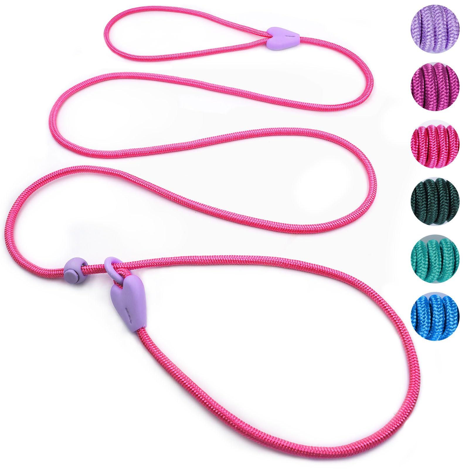 Slip Lead Dog Leash Slip Lead 6 FT Dog Training Leash 6 Color Slip Leads for Dogs Dog Leashes for Medium Dogs No Pull Dog Leash 