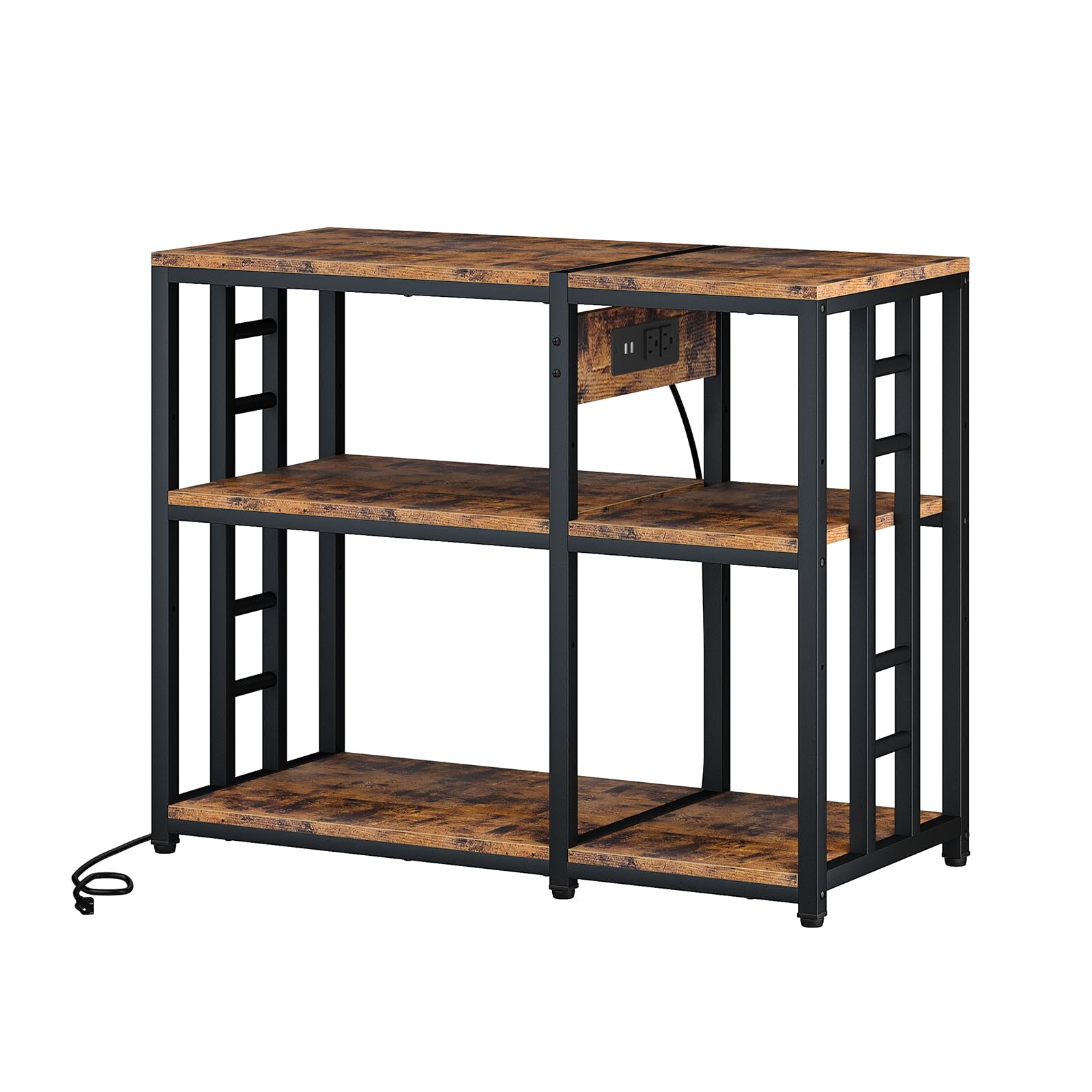 MILEFA Reinforced 40-50 Gallon Aquarium Stand with Power Outlet | Ultra-Stable 750LBS Capacity Metal Fish Tank Stand for Reptile