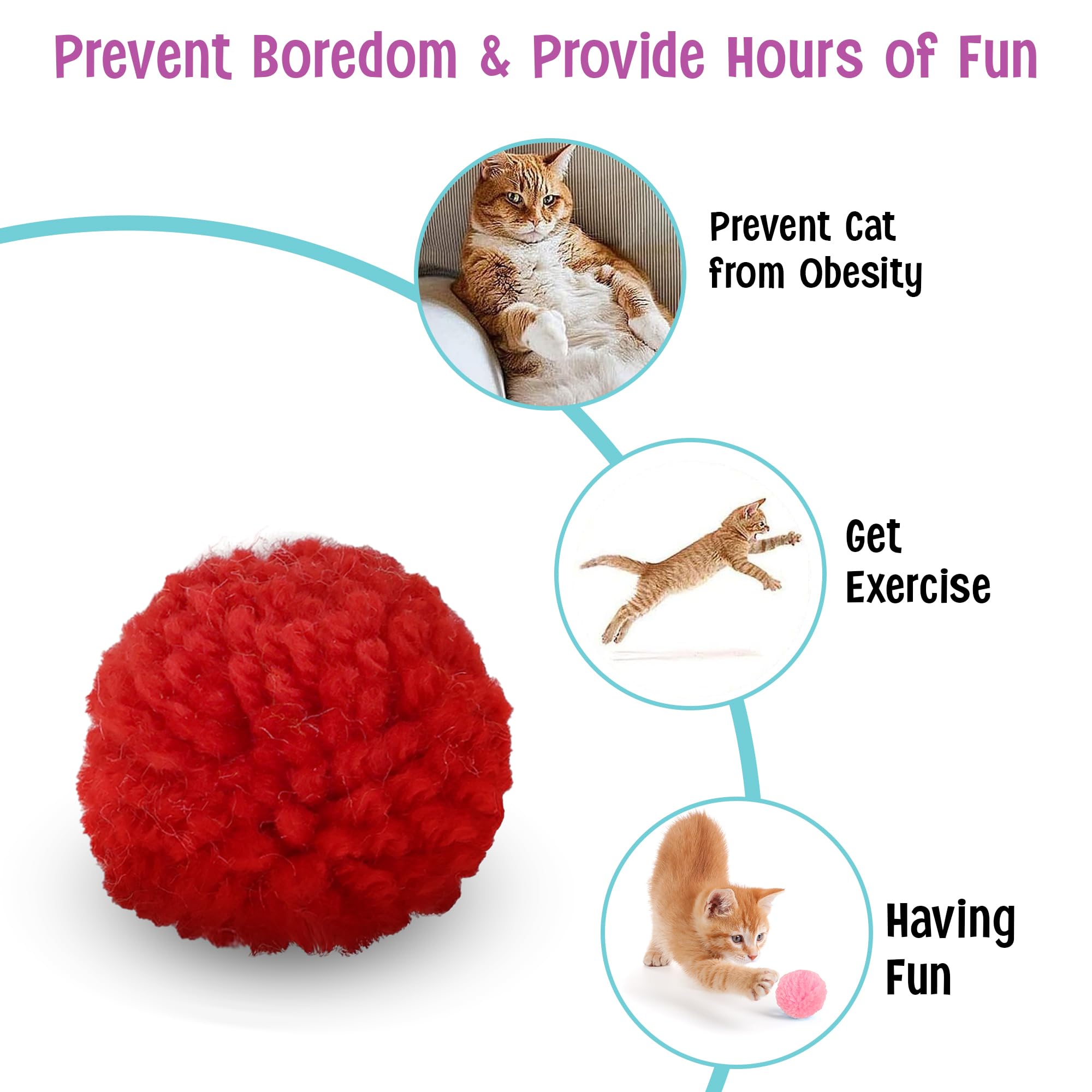 Spot Ethical Wool Pom Poms With Catnip Cat Toy, 4-Pack