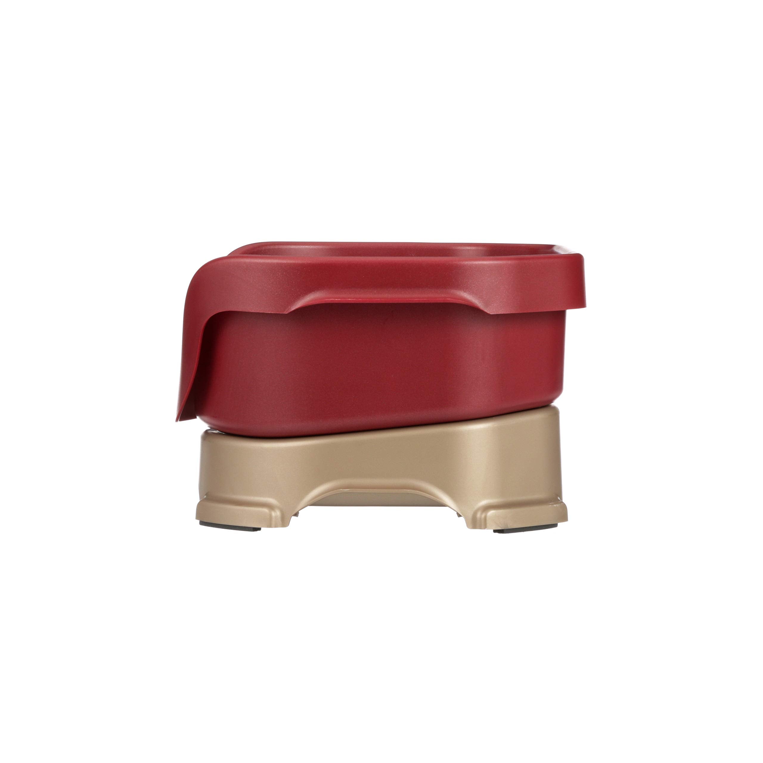 Neater Feeder - Deluxe Model for Dogs - Mess-Proof Elevated Dog Bowls (Small Dog, Cranberry) - Non-Tip, Spill Proof, Non-Skid Fo