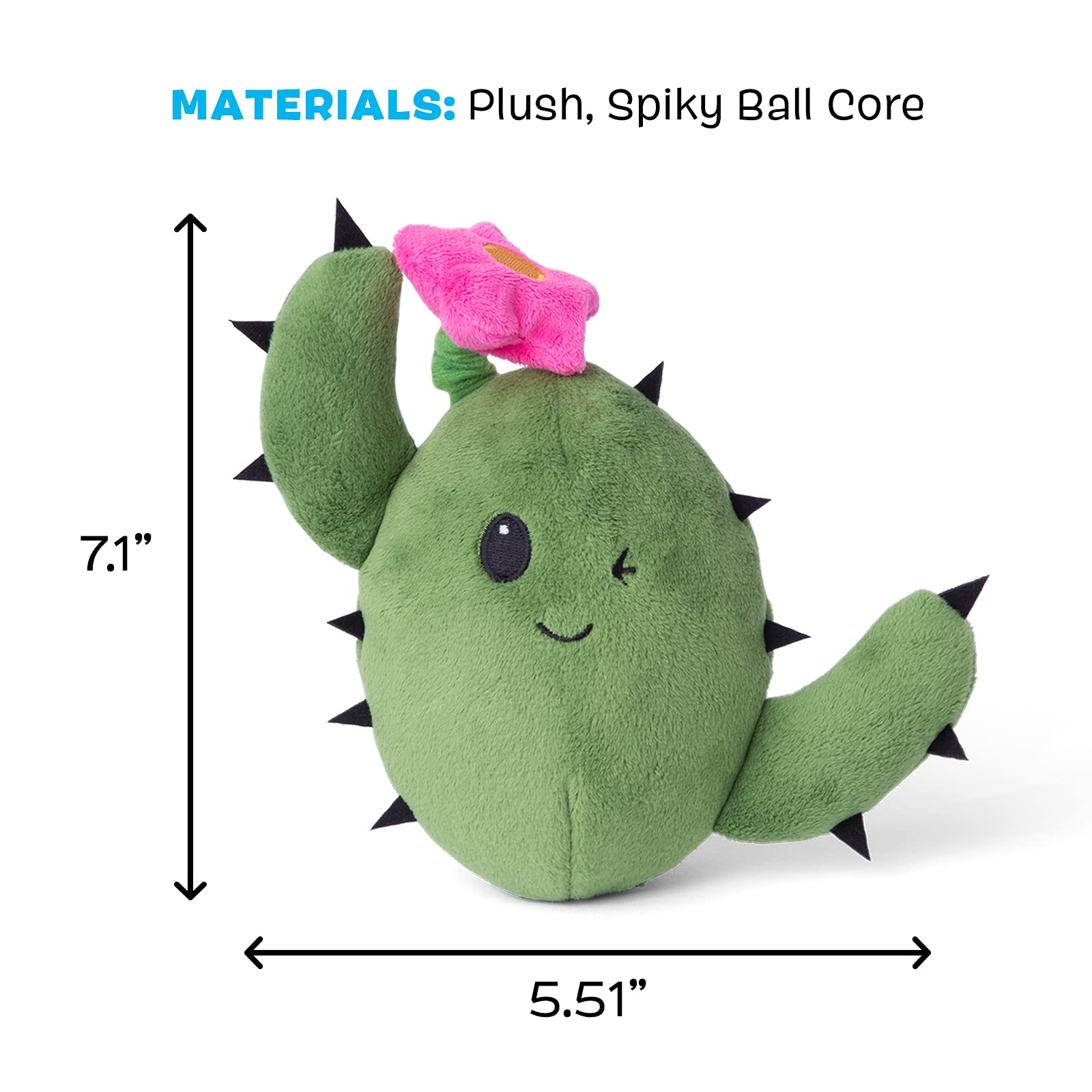 Barkbox 2 In 1 Interactive Plush Dog Toy - Rip And Reveal Toy For Dogs And Puppies - Stimulating Squeaky Pet Toys | Consuela Cactus (Large)