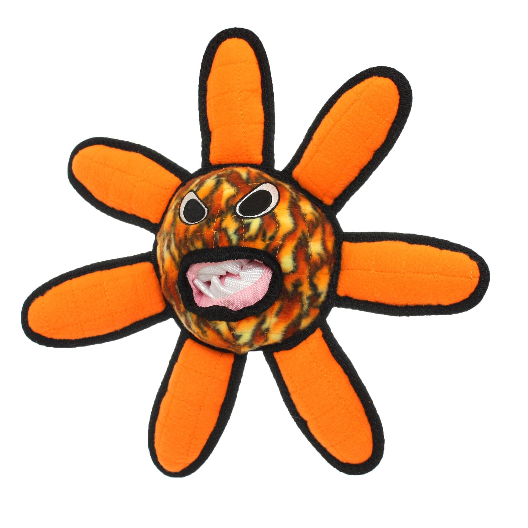 TUFFY - World's Tuffest Soft Dog Toy - Alien Ball Flower Fire - Multiple Layers. Made Durable, Strong & Tough. Interactive Play 