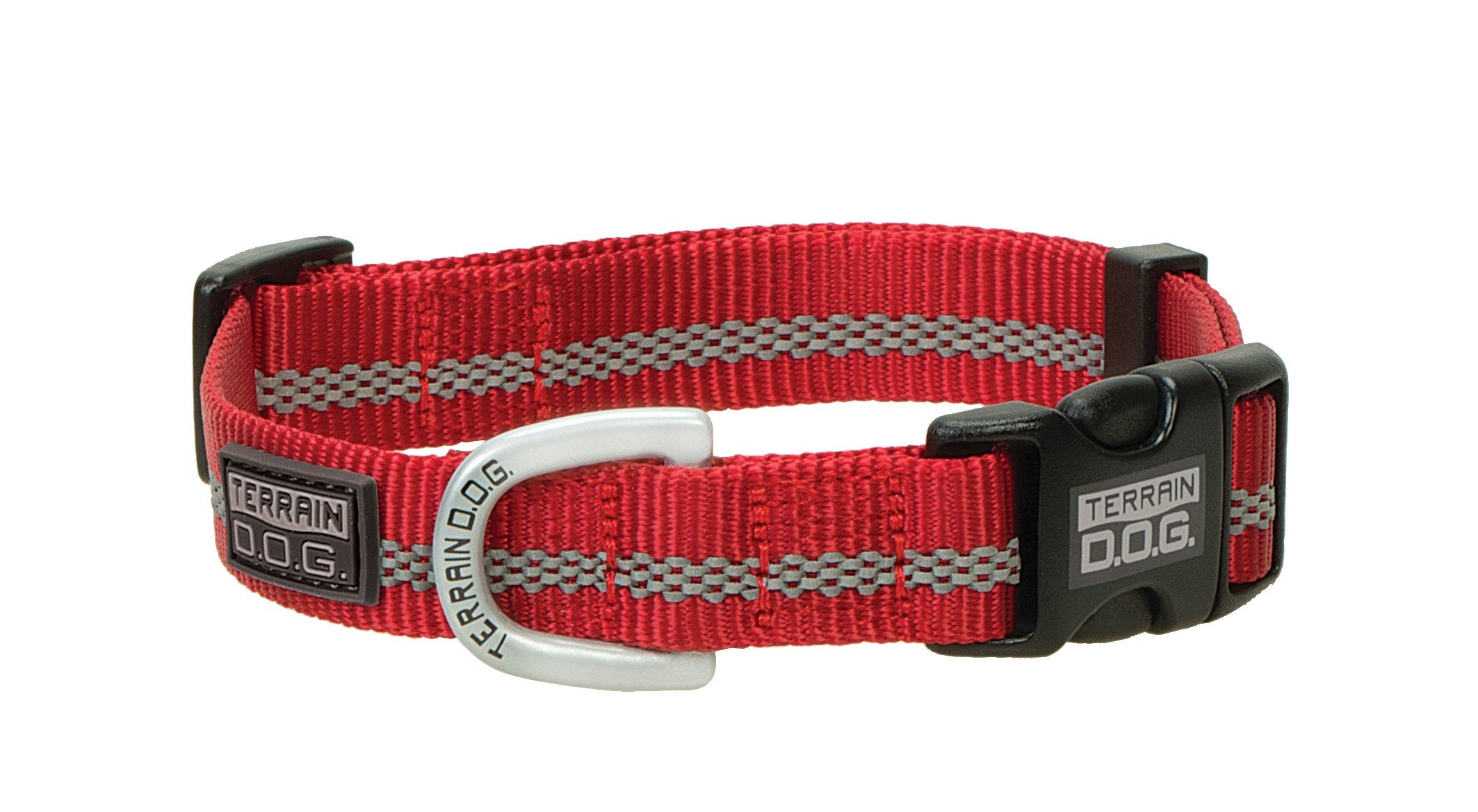 Terrain D.O.G. Reflective Snap-N-Go Adjustable Collar, Medium, Red