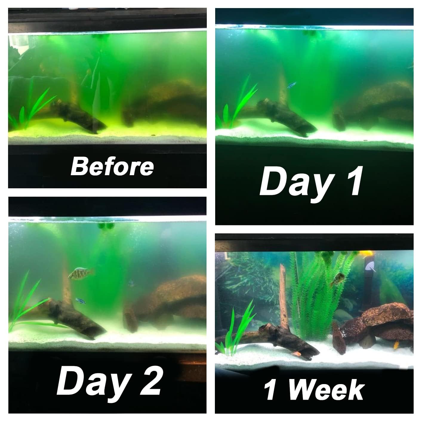 2-Pack 11W Aquarium Uv Light For 55-150 Gallon Fish Tank Aquarium Algae Clean Light Green Machine Algae Remover