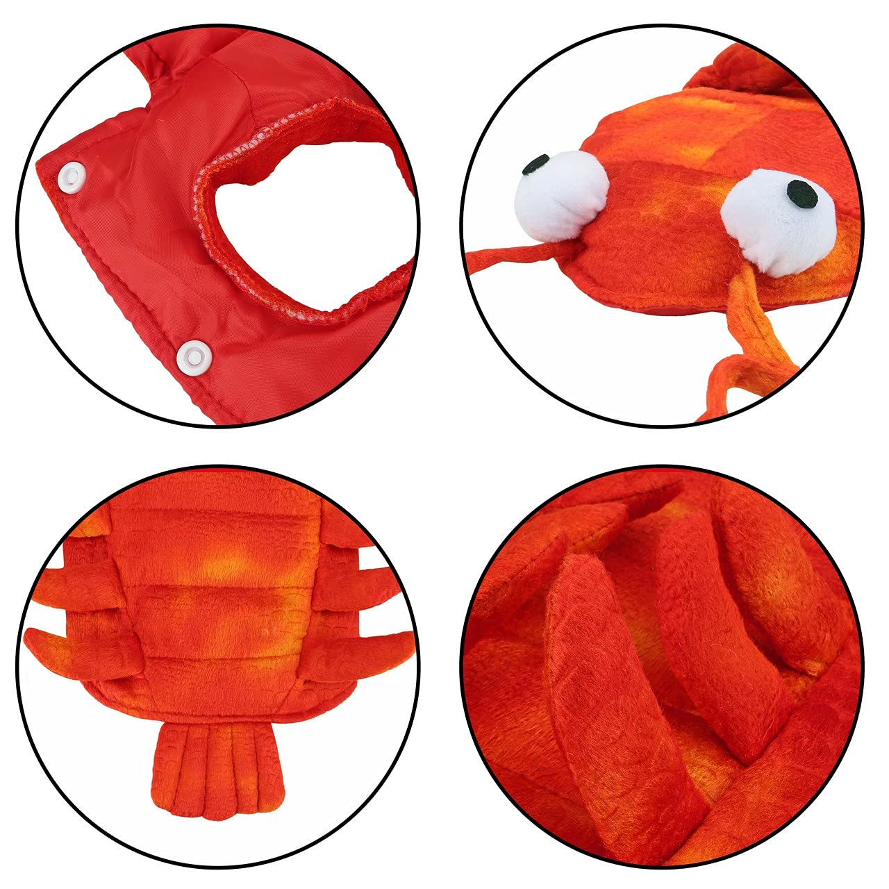 Dog Lobster Costume Pet Halloween Christmas Cosplay Costumes Funny Puppy Cat Winter Coat Hoodie Outfits Sweater Clothes (L)