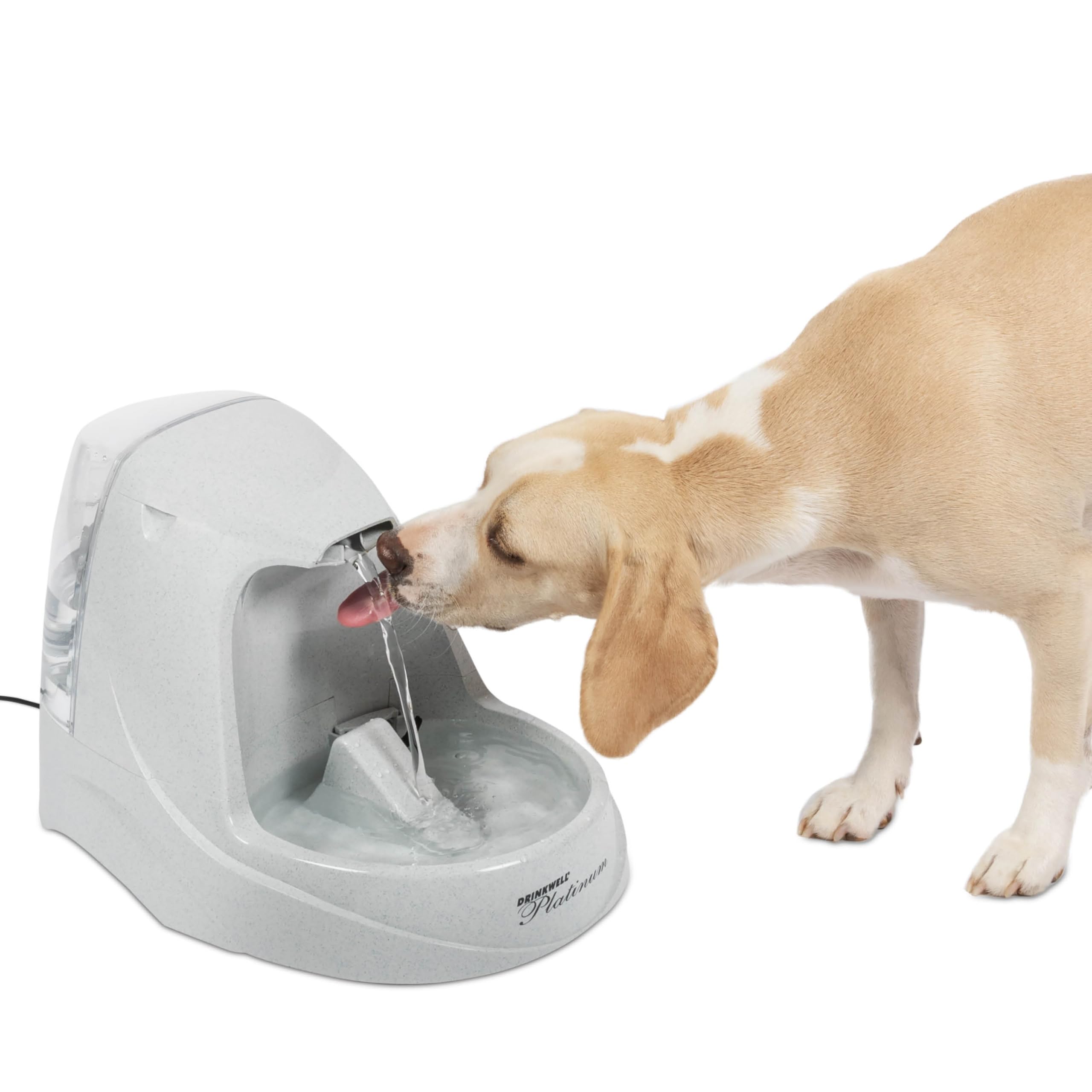 Petsafe Drinkwell Platinum Cat Water Fountain (168 Oz/5L) - Pet Fountain For All Pet Sizes, Indoor Use, Encourages More Drinking, Includes Replaceable Carbon Filter, Grey