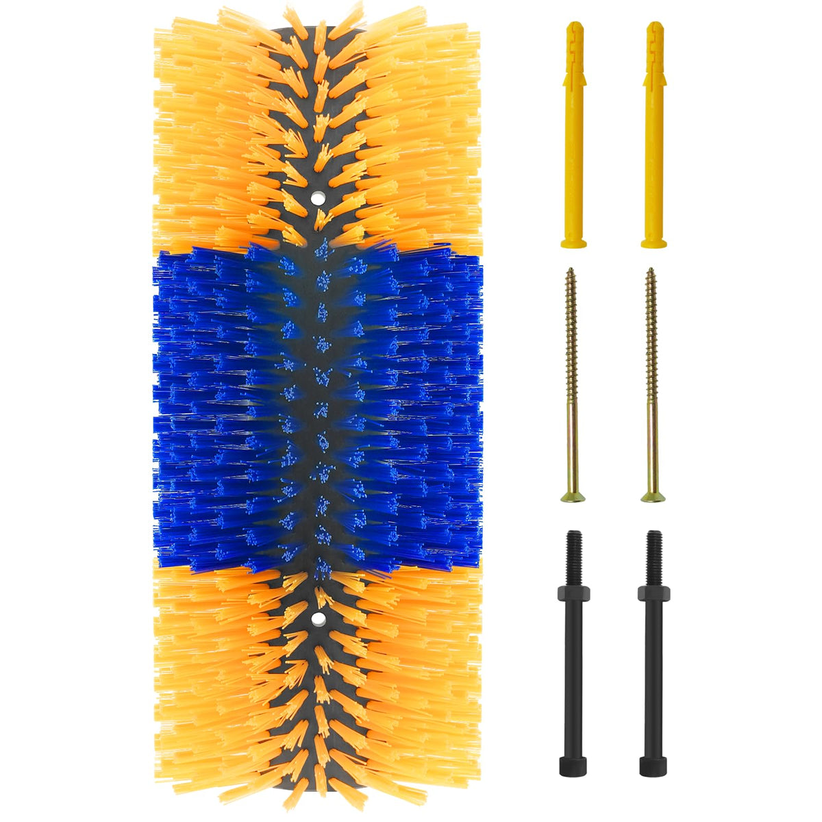 Livestock Scratching Brush Goat Scratcher Full Massage Grooming Brush With 4 Screws For Cattle, Sheep, Horses, Pigs