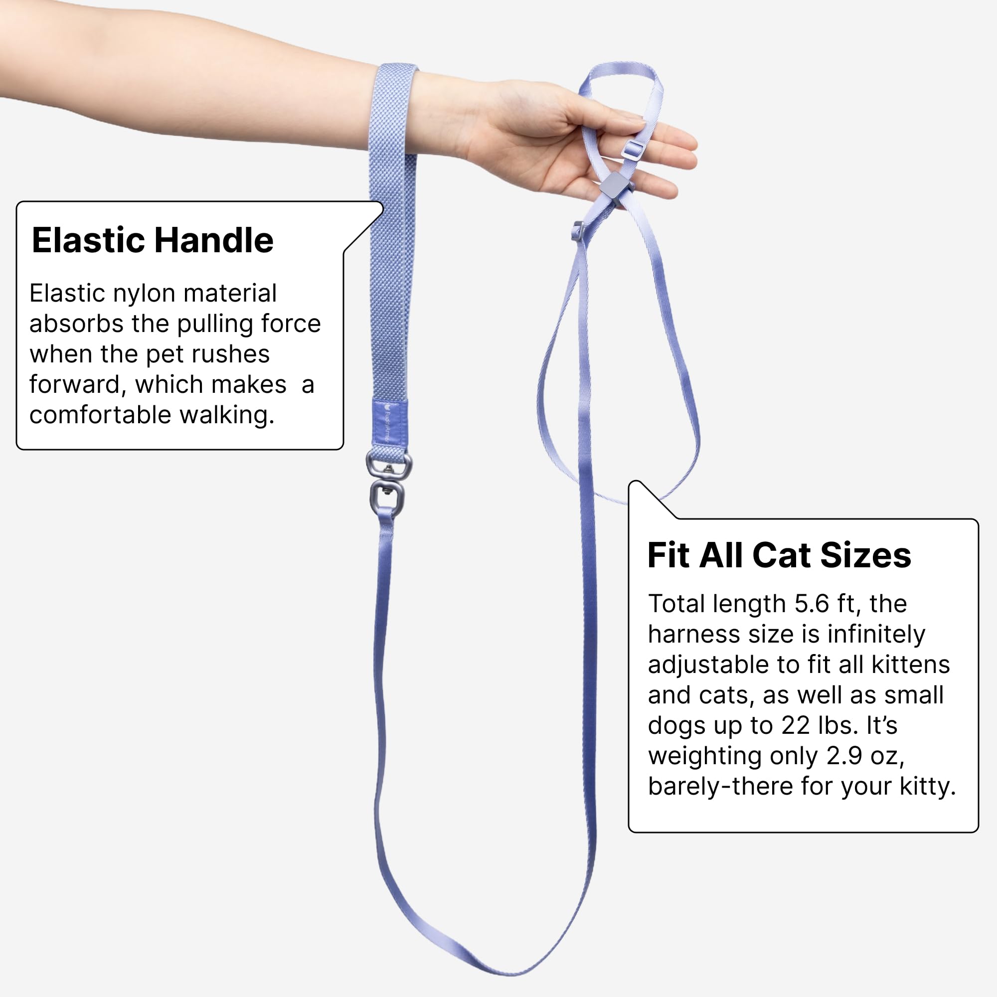 Buddyarmor Cat Harness And Leash 2-In-1, Escape Proof Anti-Chocking Harness Adjustable Lighweight Leash Walking Outoor Training