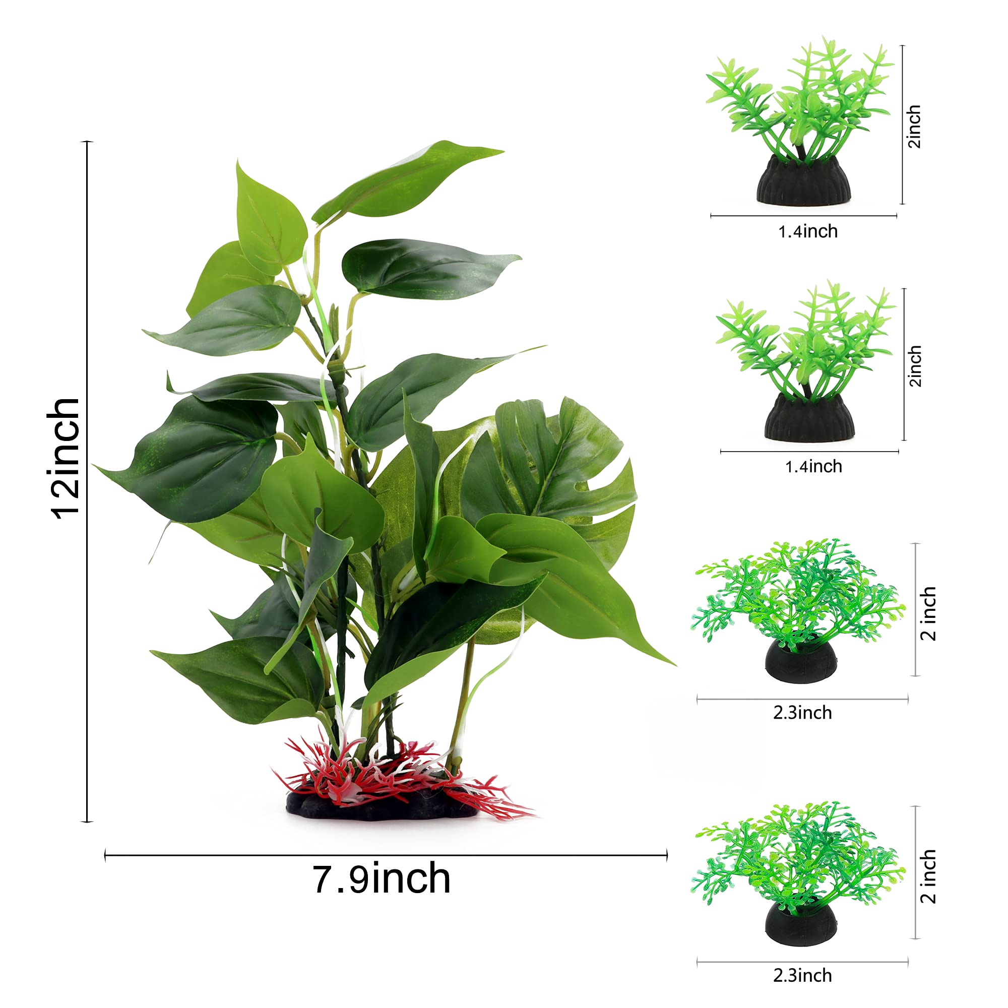 Alegi Aquarium 12 Inch Silk Plants For Betta Fish Tank, Underwater Aquatic Water Grass Decor