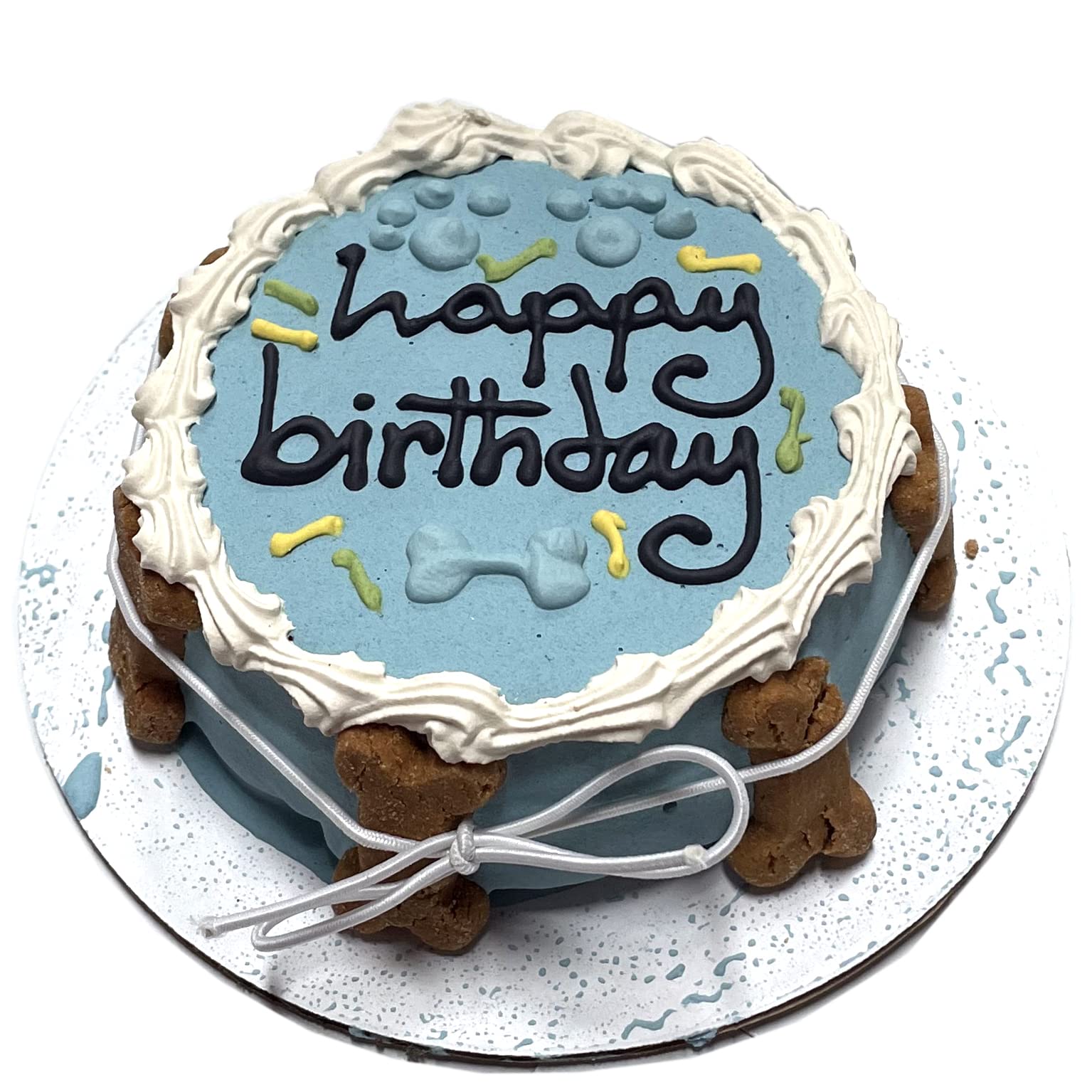 Bubba Rose Biscuit Company: Blue Dog Birthday Cake - Crunchy Biscuit Texture - Natural Gourmet Pet Treat - Dog Cake - 4.25    1 