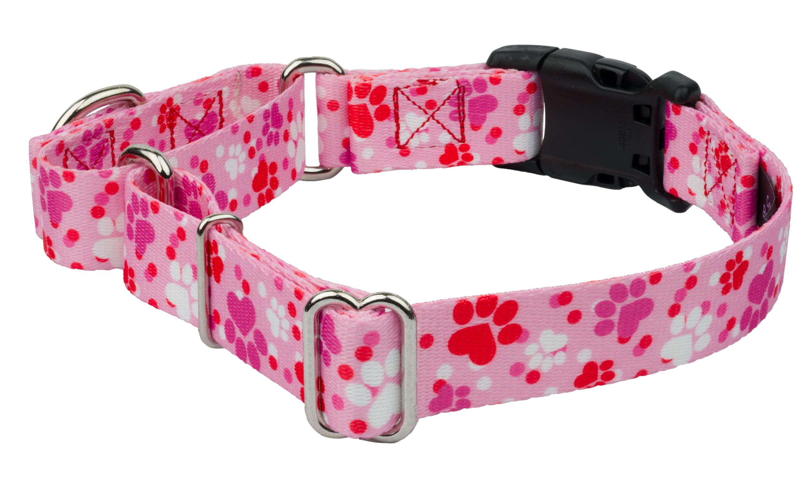 Country Brook Petz - Puppy Love Martingale Dog Collar With Deluxe Buckle - Affection Collection Featuring Designs You'Ll Adore (