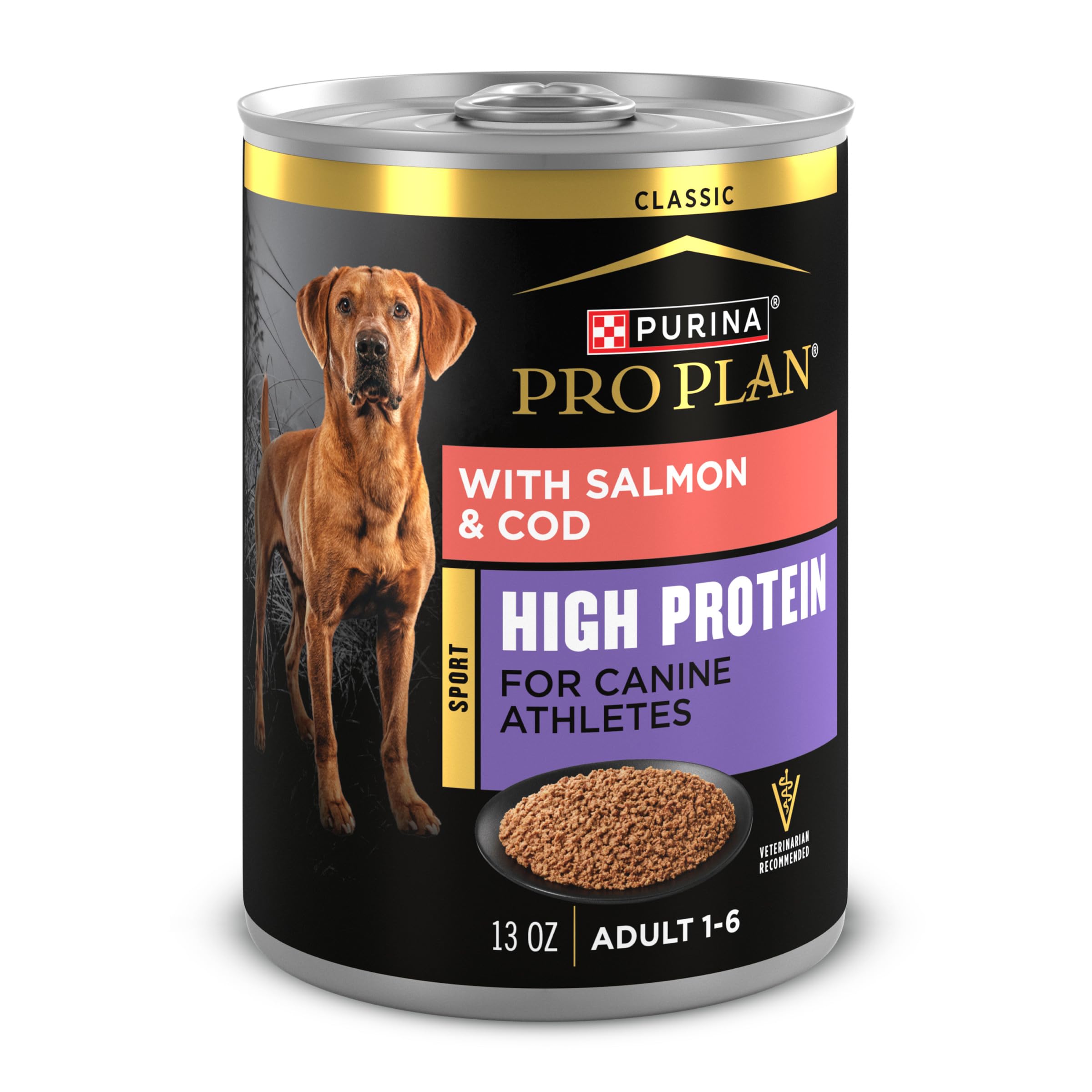 Purina Pro Plan Sport High Protein Wet Dog Food With Salmon and Cod - (Pack of 12) 13 oz. Cans