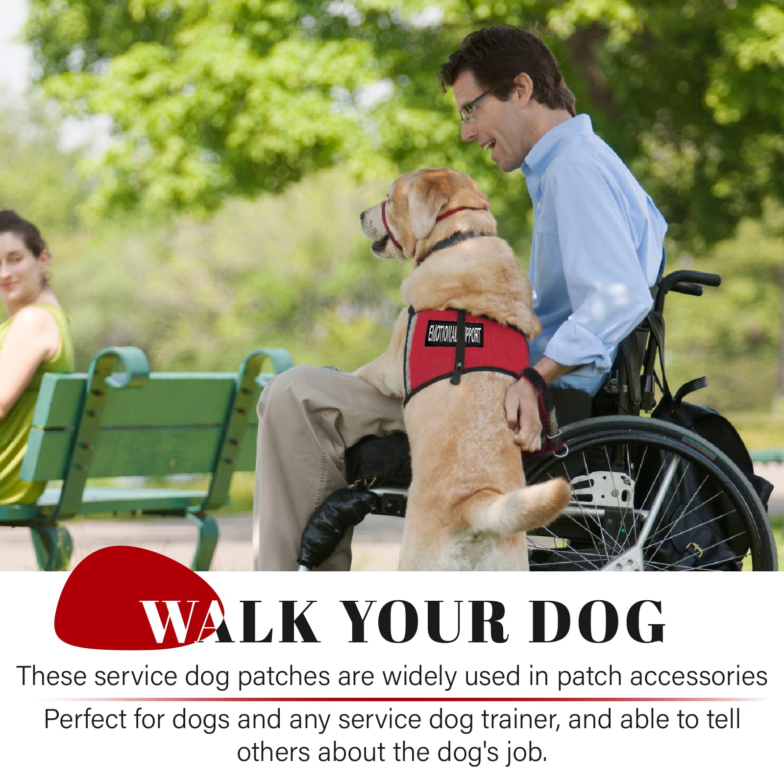 Black Service Dog Patches, 2Pack Removable Vest Patches For Dog, Dog Harness Patches With Hook Backing, Service Dog In Training-