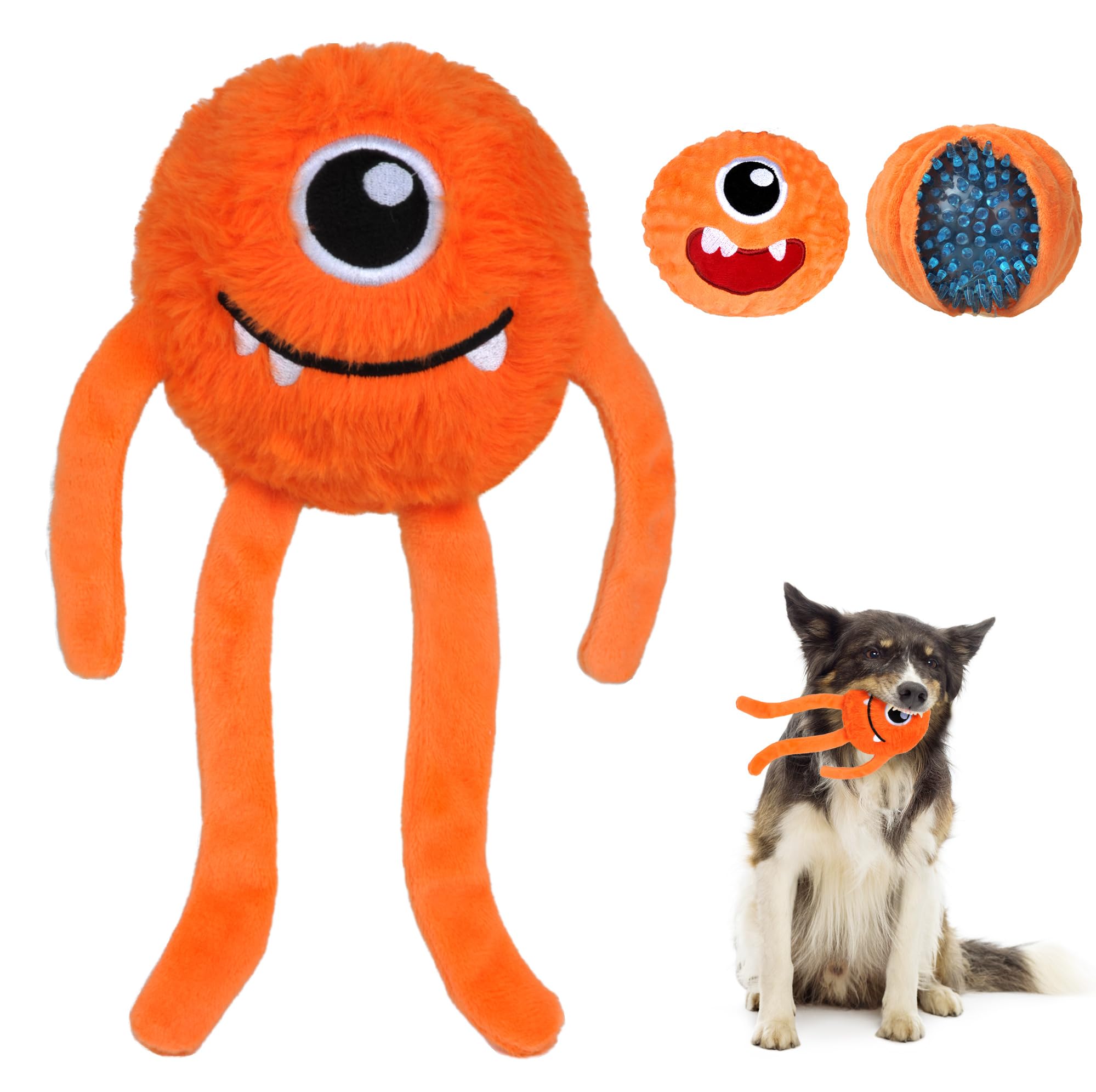 Fida Dog Chew Toys For Aggressive Chewers(3In1), Squeaky Dog Toys For Large Dogs, Interactive Dog Toys To Keep Them Busy, Dog Ba