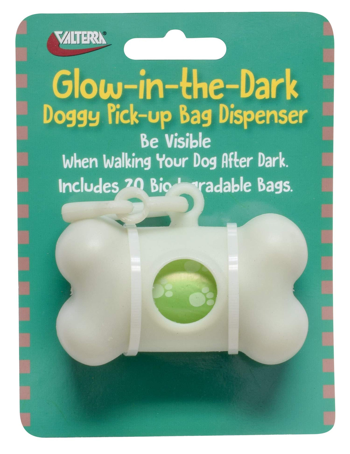 Valterra A10-2003VP Glow-n-Dark Doggy Pick-up Bag Dispenser with Bags