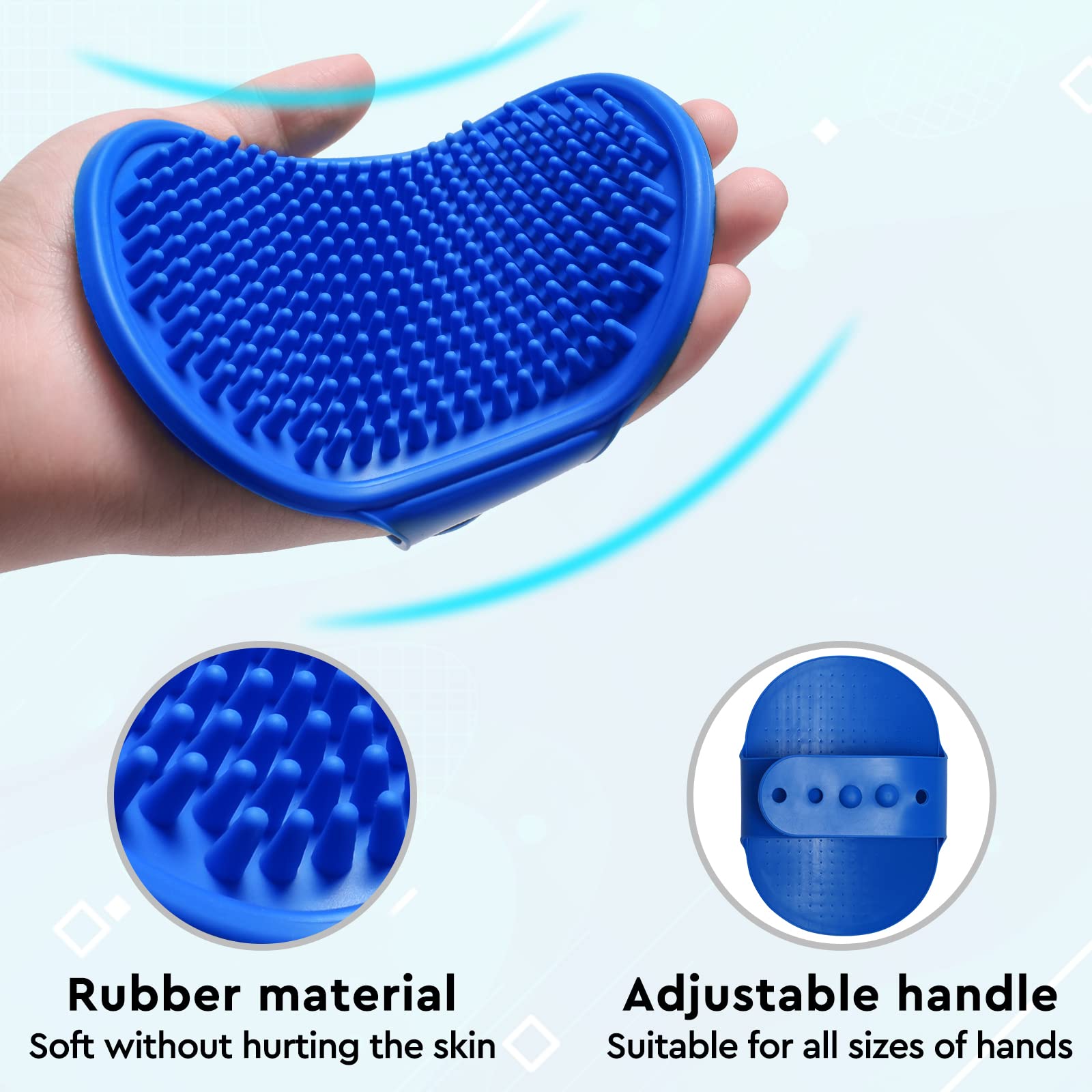 Gjease Cat Grooming Glove Brush,Self-Cleaning Slicker Pet Brush For Short And Long Haired Pats,Dog Bath Brush For Shedding And Grooming,Removes Loose Hair And Tangles,Promote Circulation