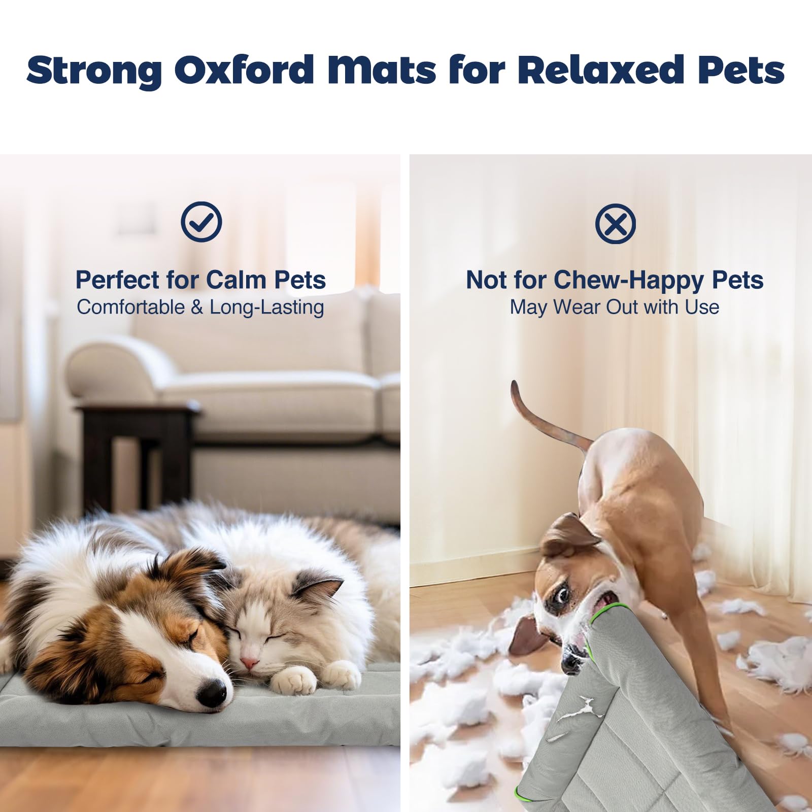 Miguel Outdoor Waterproof Dog Bed For Metal Dog Crates Water-Resistant Oxford All Weather Pet Mat Heavy Duty Durable Easy Clean Travel Indoor Outdoor Puppy Bed(42Inch Dog Bed Dog Crate,Gray)