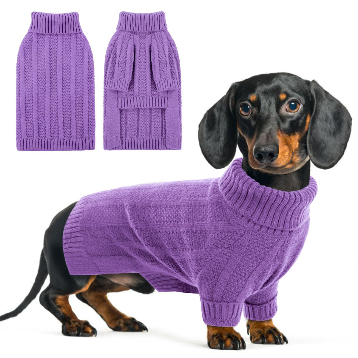 Queenmore Xsmall Dog Sweater - Soft Knitted Christmas Clothing, Turtleneck Pullover For Puppies, Cozy Pet Knitwear For Teacup, C