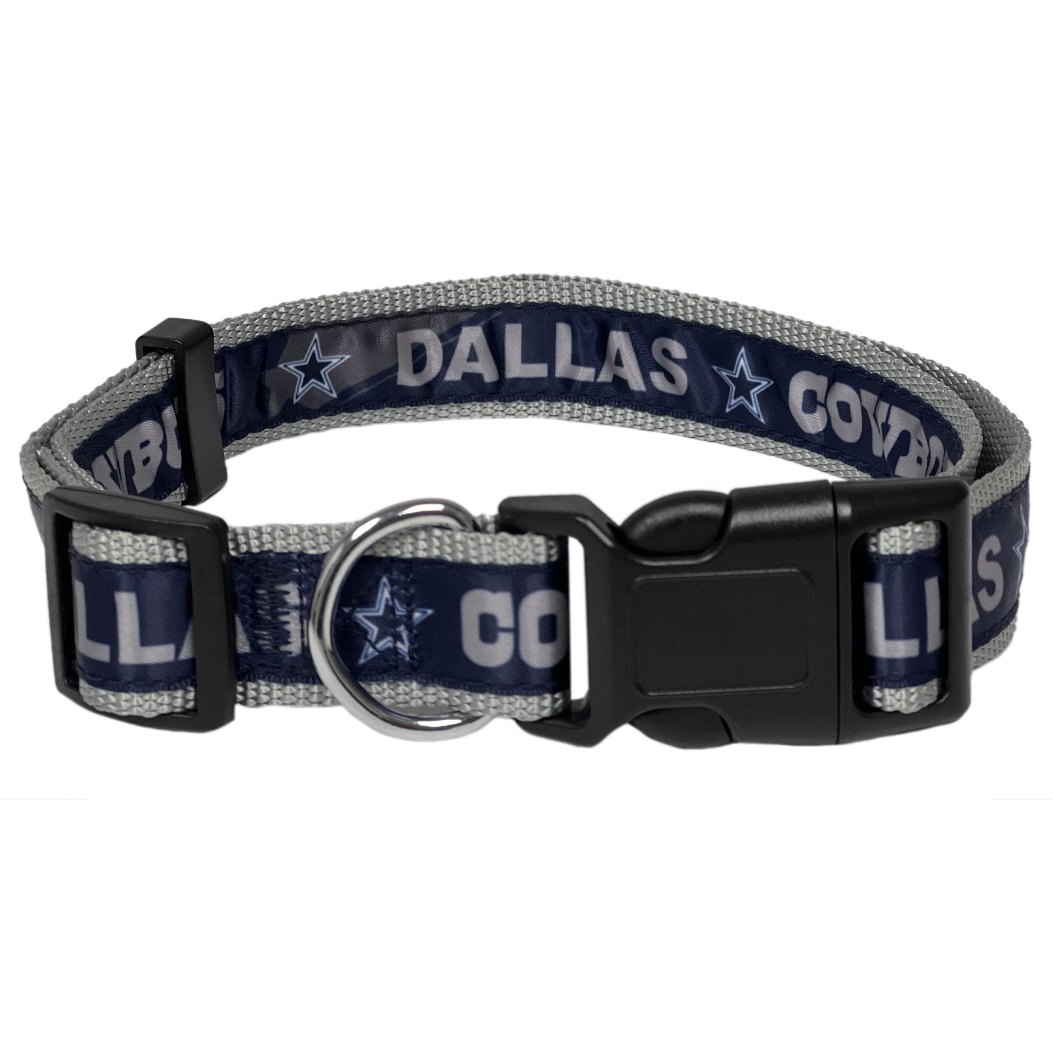 Pets First NFL Dallas Cowboys STRONG & ADJUSTABLE DOG Collar, Large