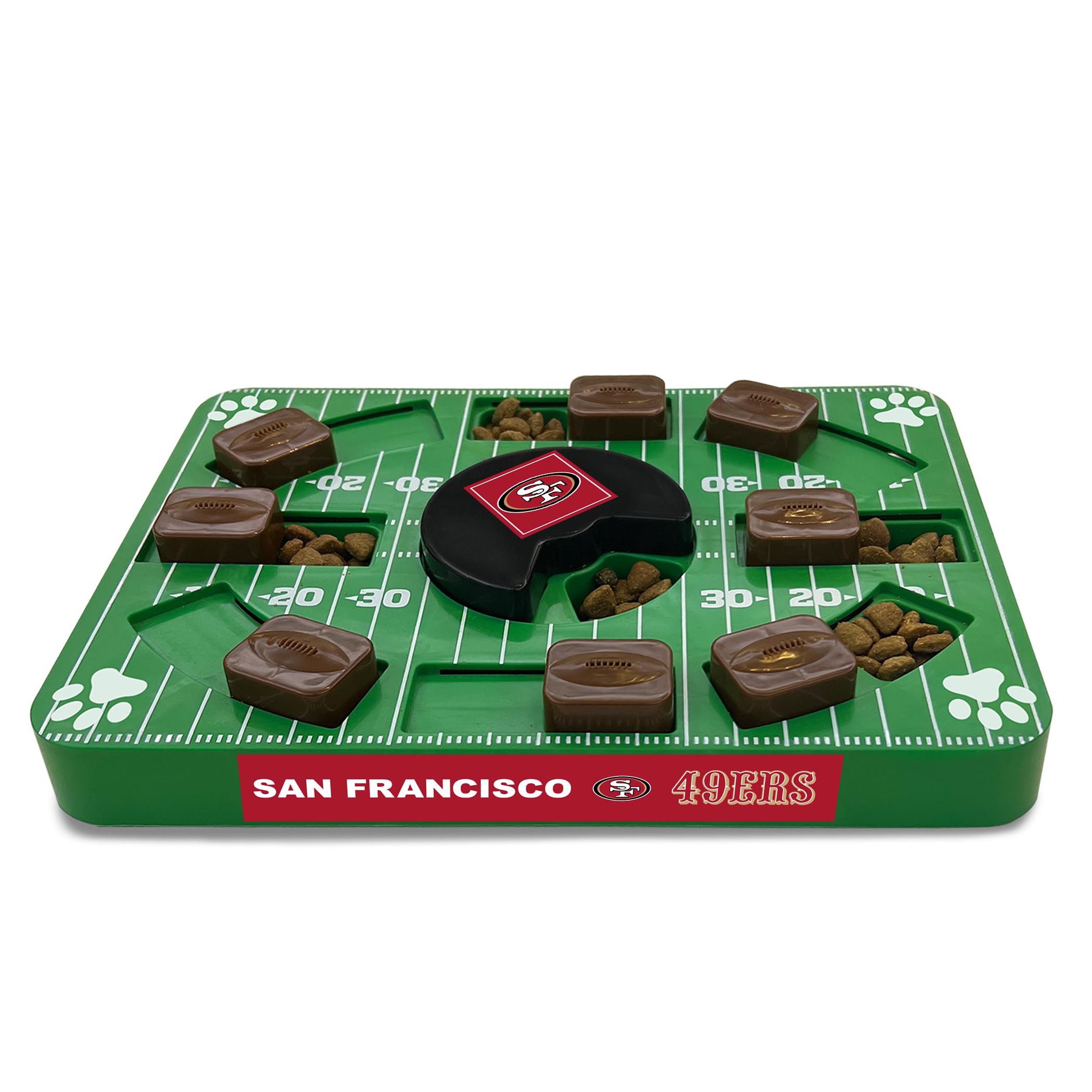 Pets First Nfl San Francisco 49Ers Puzzle, Interactive Dog Treat Puzzle Toy