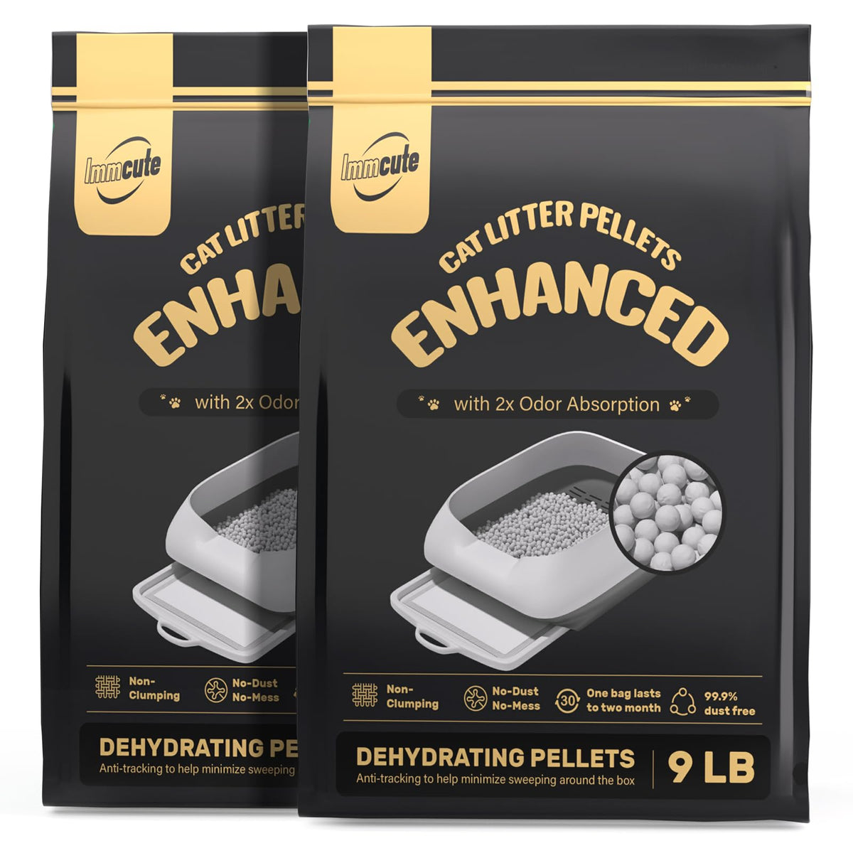 Enhanced Cat Litter Pellets 18 Lbs, Long-Lasting Odor Control, Generic Litter Pellets Refills Exclusively For Dual-Layer Litter 