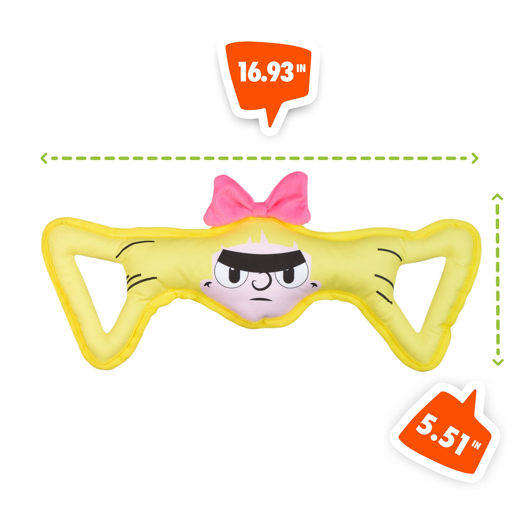 Nickelodeon For Pets Hey Arnold Helga Oxford Pull Plush Dog Toy | 15 Inch Dog Toy - Plush Dog Toy For All Dogs From Hey Arnold - Yellow Helga Pataki 90S Nickelodeon Toys