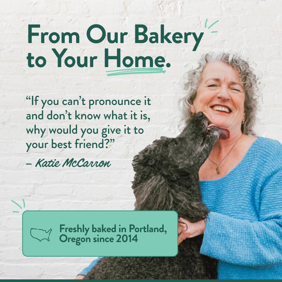 Portland Pet Food Company Apple & Mint Dog Treats Healthy Biscuits for Small Medium & Large Dogs - Grain-Free, Human-Grade, All