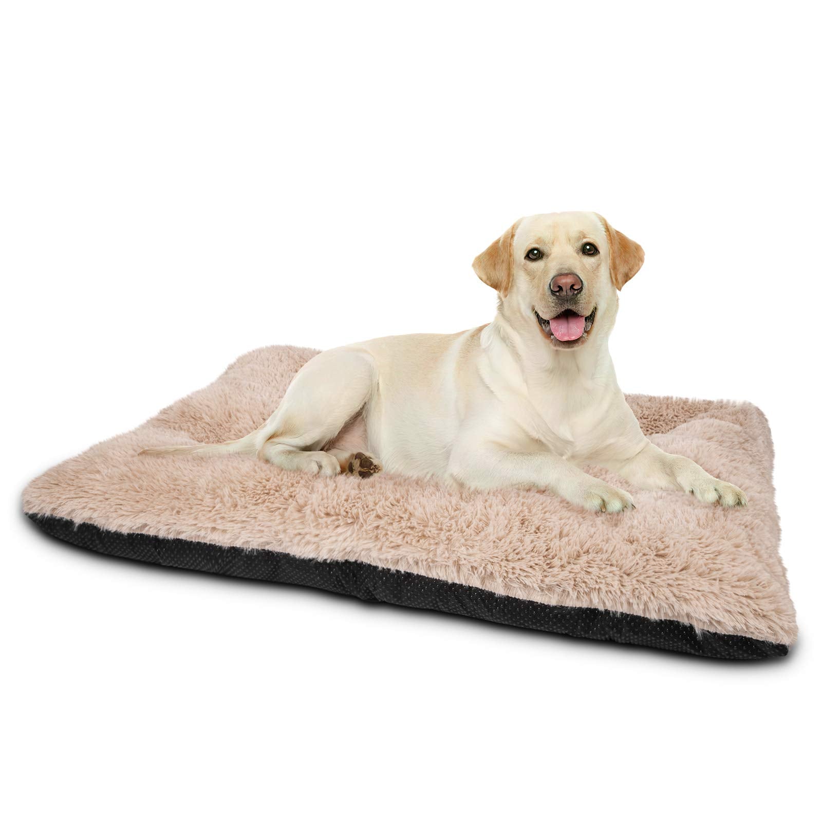 Joejoy Large Dog Bed Crate Pad, Ultra Soft Calming Dog Crate Bed Washable Anti-Slip Kennel Crate Mat For Large Medium Small Dogs