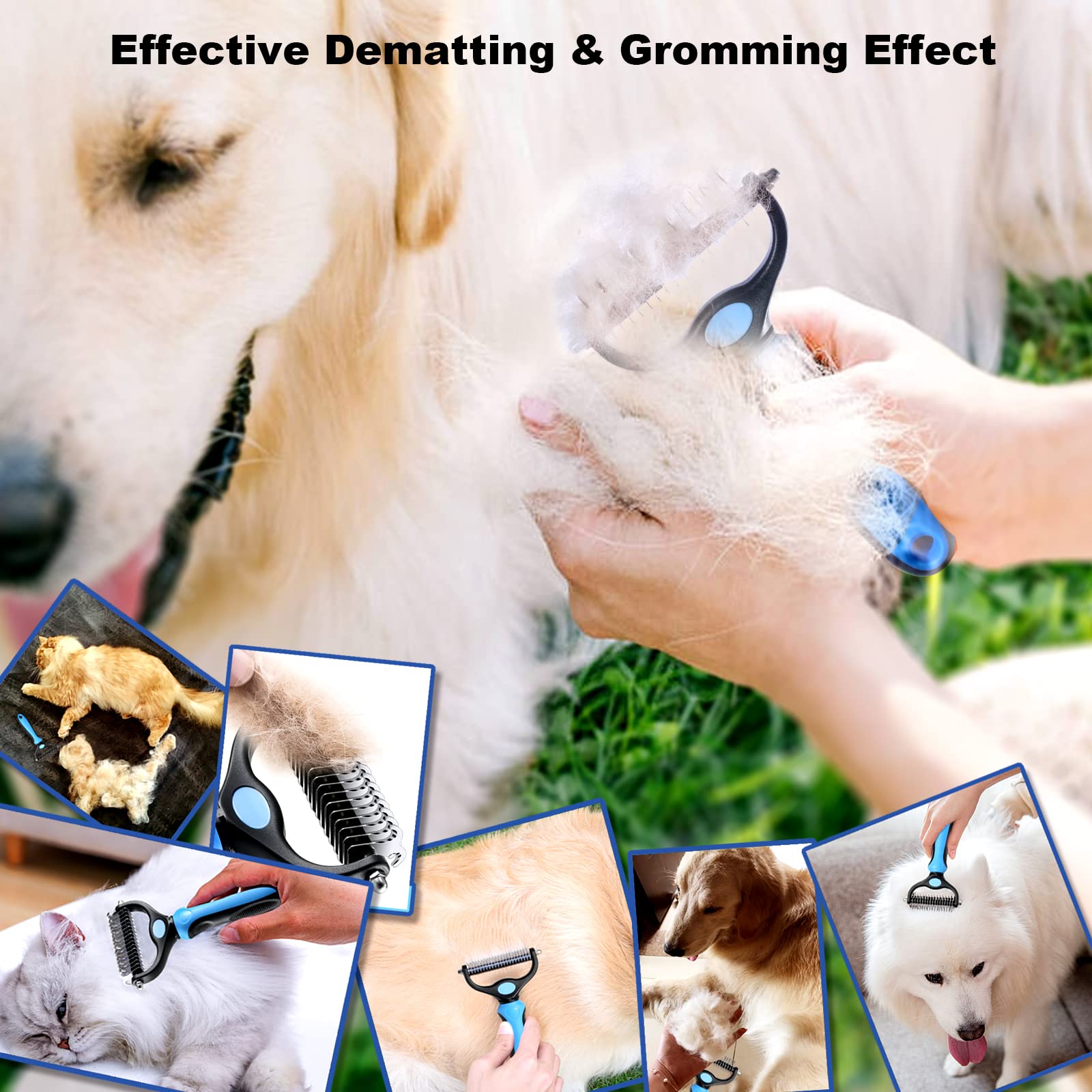 Dog Brush For Shedding,Double Sided Undercoat Rake Comb, Pet Grooming Brush For Small, Medium Dogs And Cats,Furminator Tool Remo