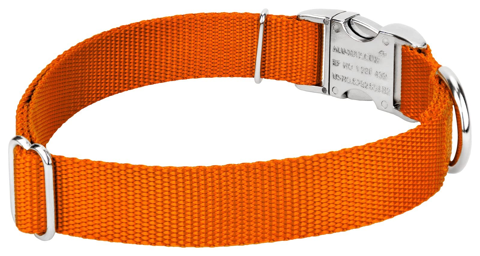 Country Brook Design - Vibrant 30+ Color Selection - Premium Nylon Dog Collar With Metal Buckle (Small, 3/4 Inch, Orange)