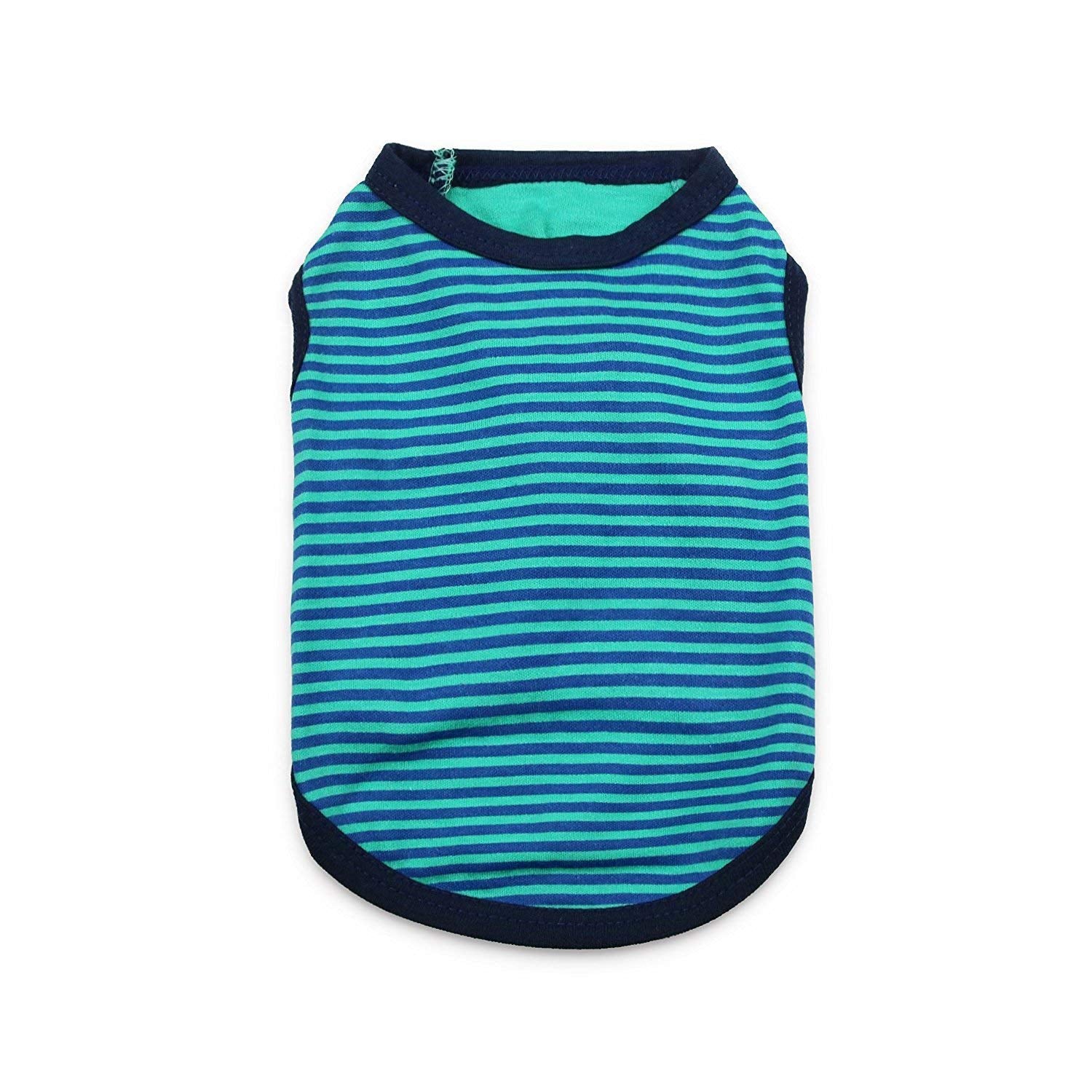 Droolingdog Breathable Small Dog T Shirt Dog Striped T-Shirt Puppy Shirts For Small Dogs