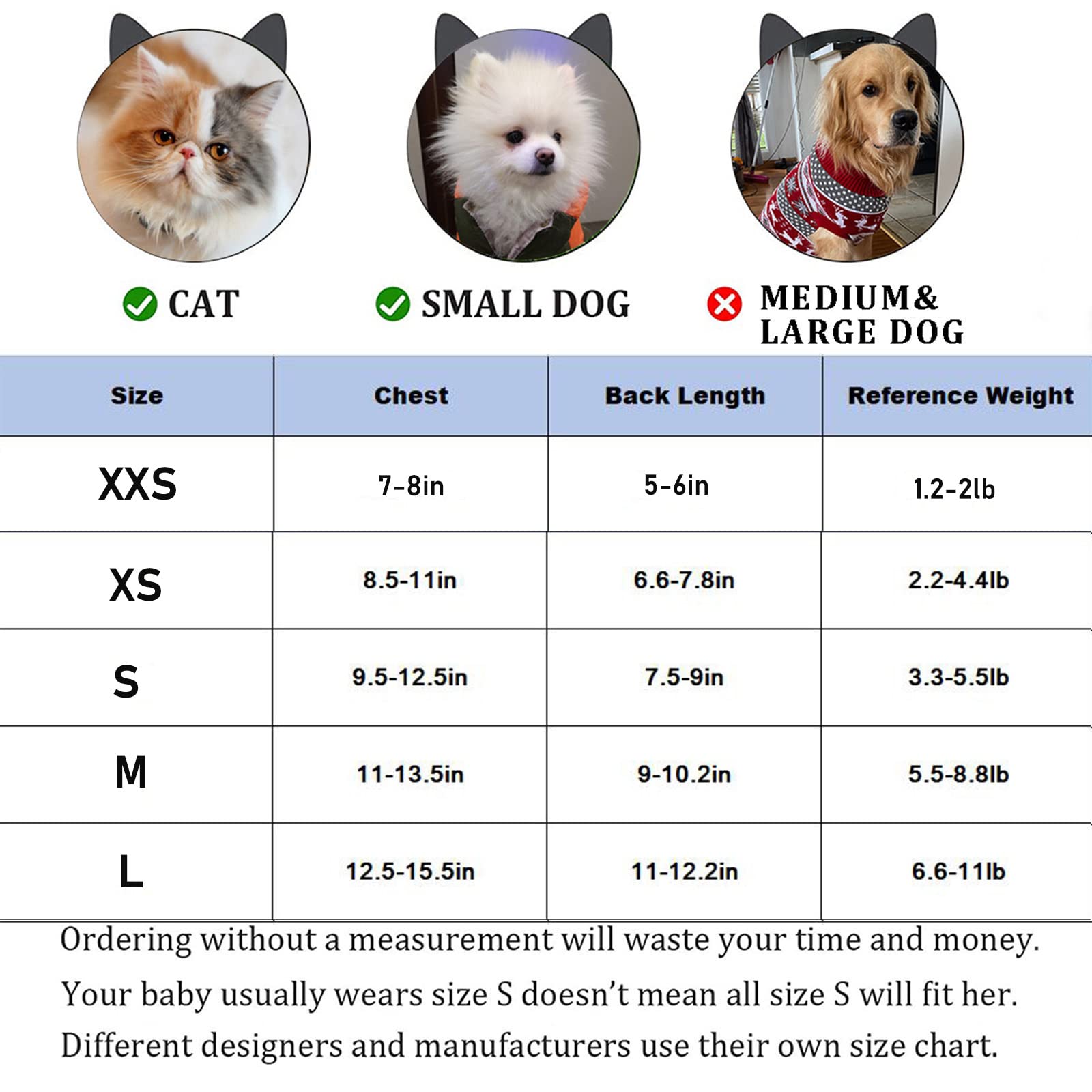 Pink Dog Turtleneck Knitwear Pullover for Small Dogs - XS, XXS, L - Warm Winter Sweater for Chihuahua, Yorkie Puppies (Girl, Boy