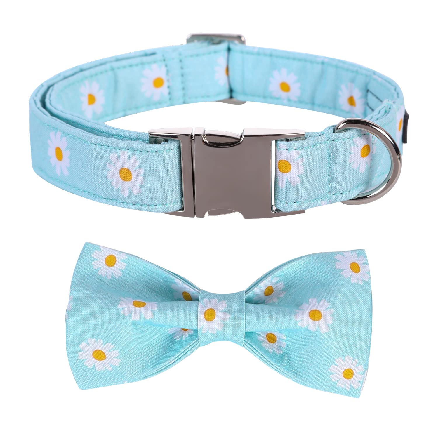 Maca Bates Summer Daisy Flower Dog Collar With Bow Bowtie For Dogs Adjustable Breakaway Bows Tie Bloom Flowers Collars Birthday 