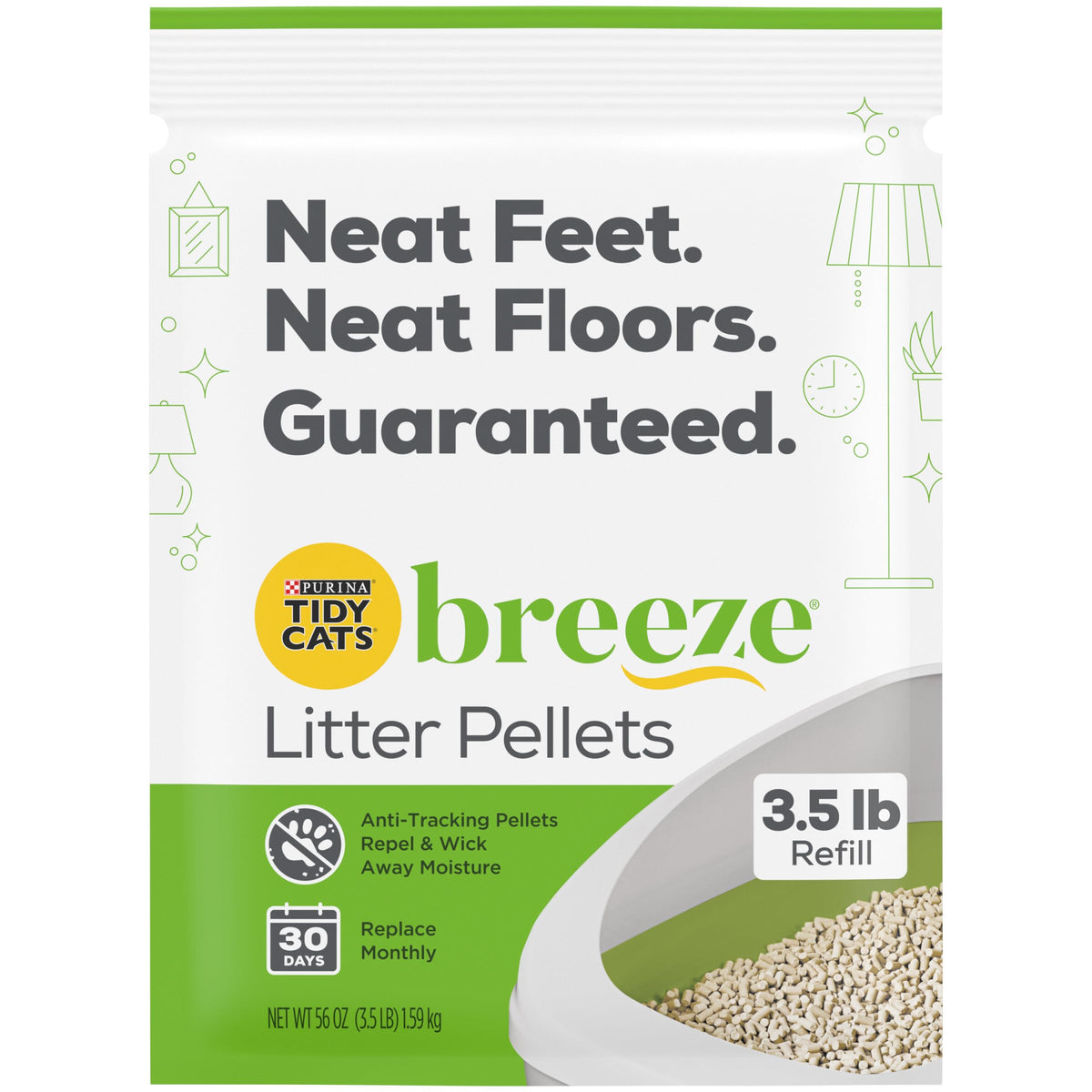 Tidy Cats Breeze Cat Litter Pellets, Refill 3.5 Lb