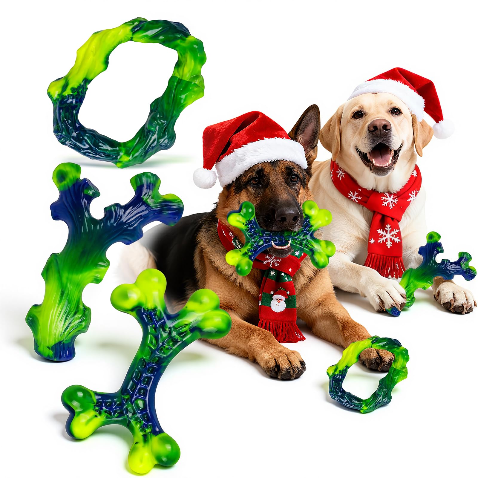 Frienhund 6-Pack Indestructible Dog Toys for Large Breed: Dog Toys for Aggressive Chewers, Durable Nylon Bone for Large Dogs, Do