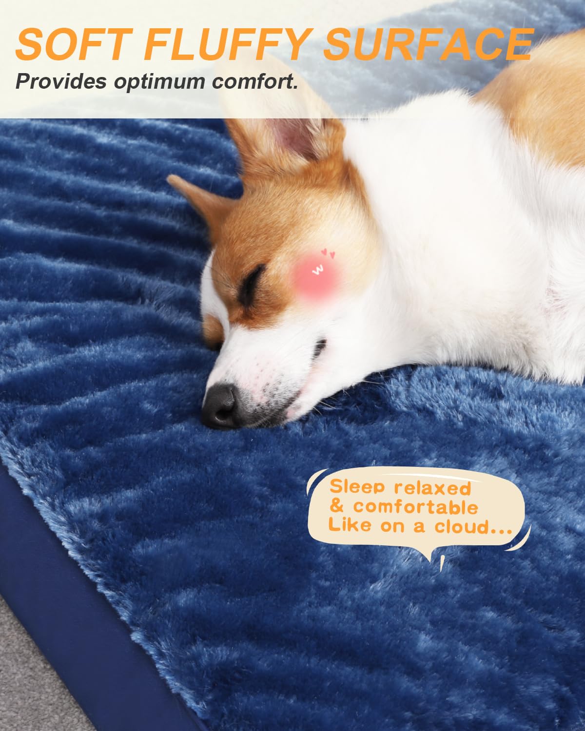 Ksiia Orthopedic Dog Bed - Waterproof Crate Bed For Small Dogs, Deluxe Plush Washable With Egg Crate Foam & Removable Cover, 23