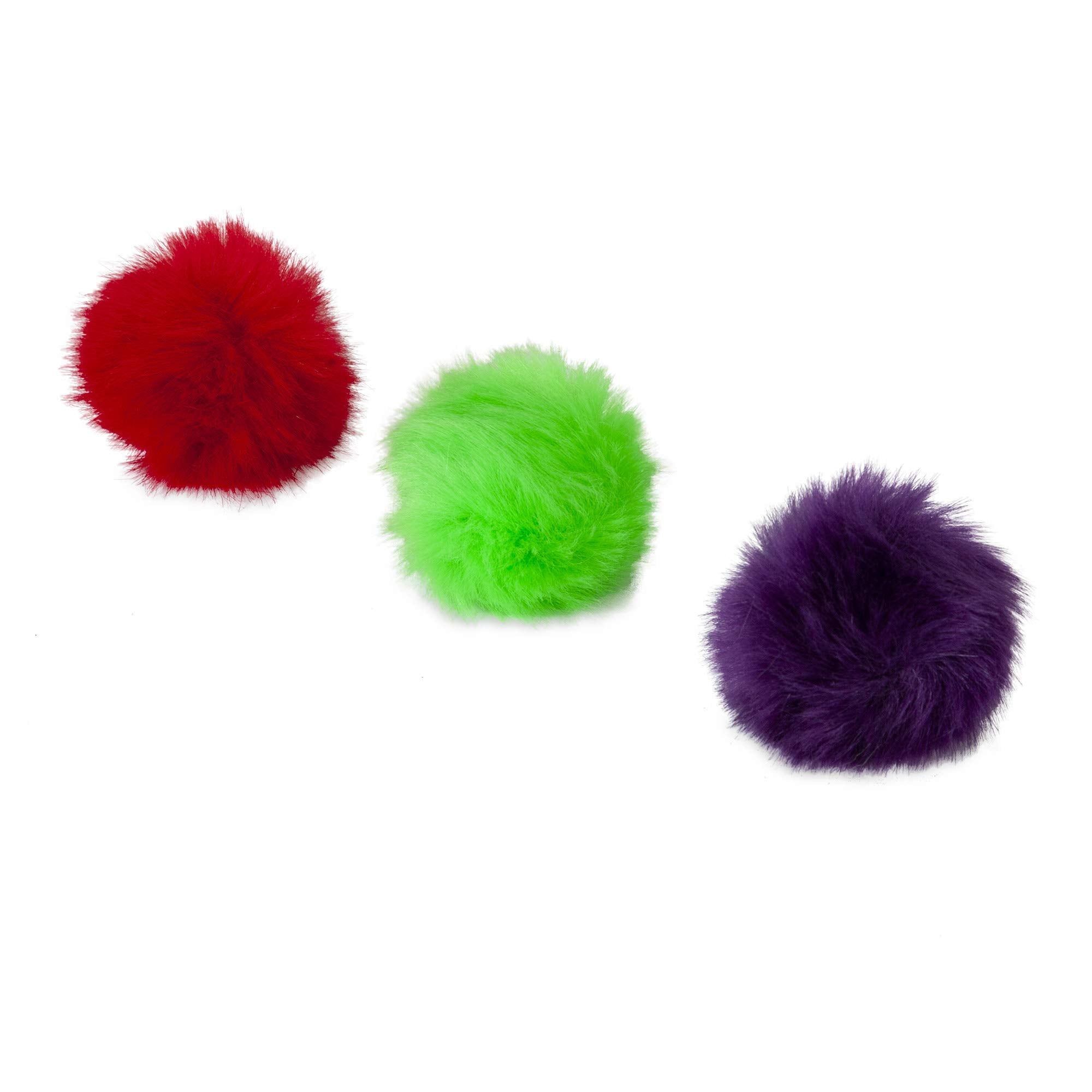JW Cat Fun FLUFFS Toy - Assorted Polyester Plush, Model 32353