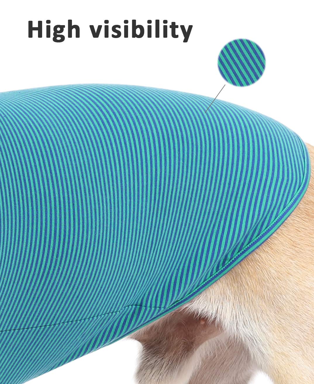 Weone Dog Summer T-Shirts Striped Cotton Vest,Pet Breathable Soft Basic Clothes For Small Medium Larg Boy Girl Dogs,L