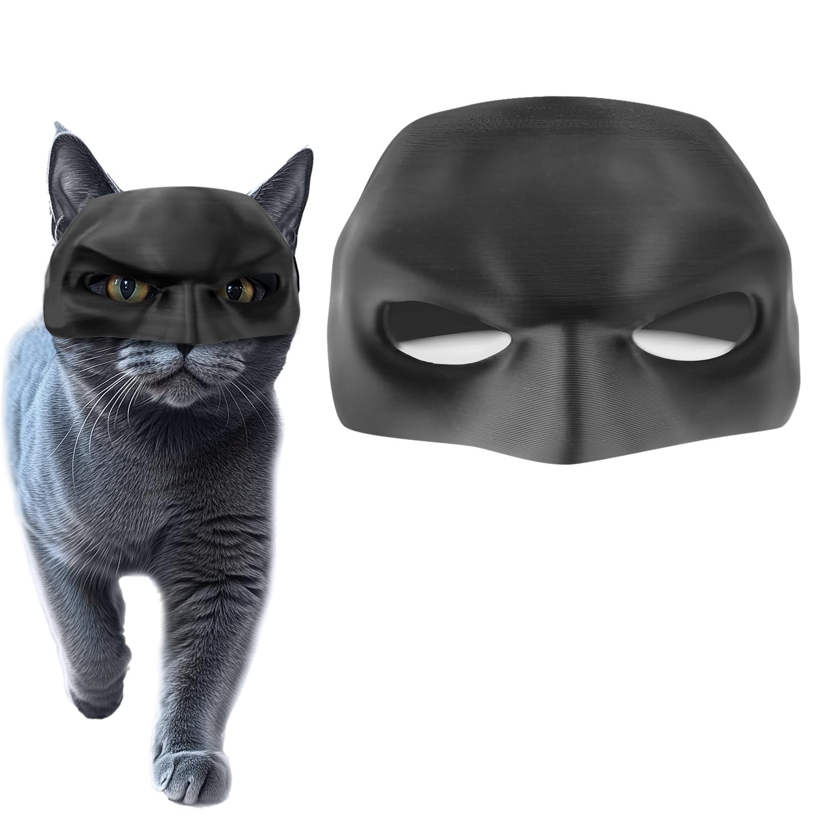 Cat Mask Cosplay,Cat Hat,Soft Silicone Made,Batcat Avenger Mask Funny Costumes Accessories For Large Cats