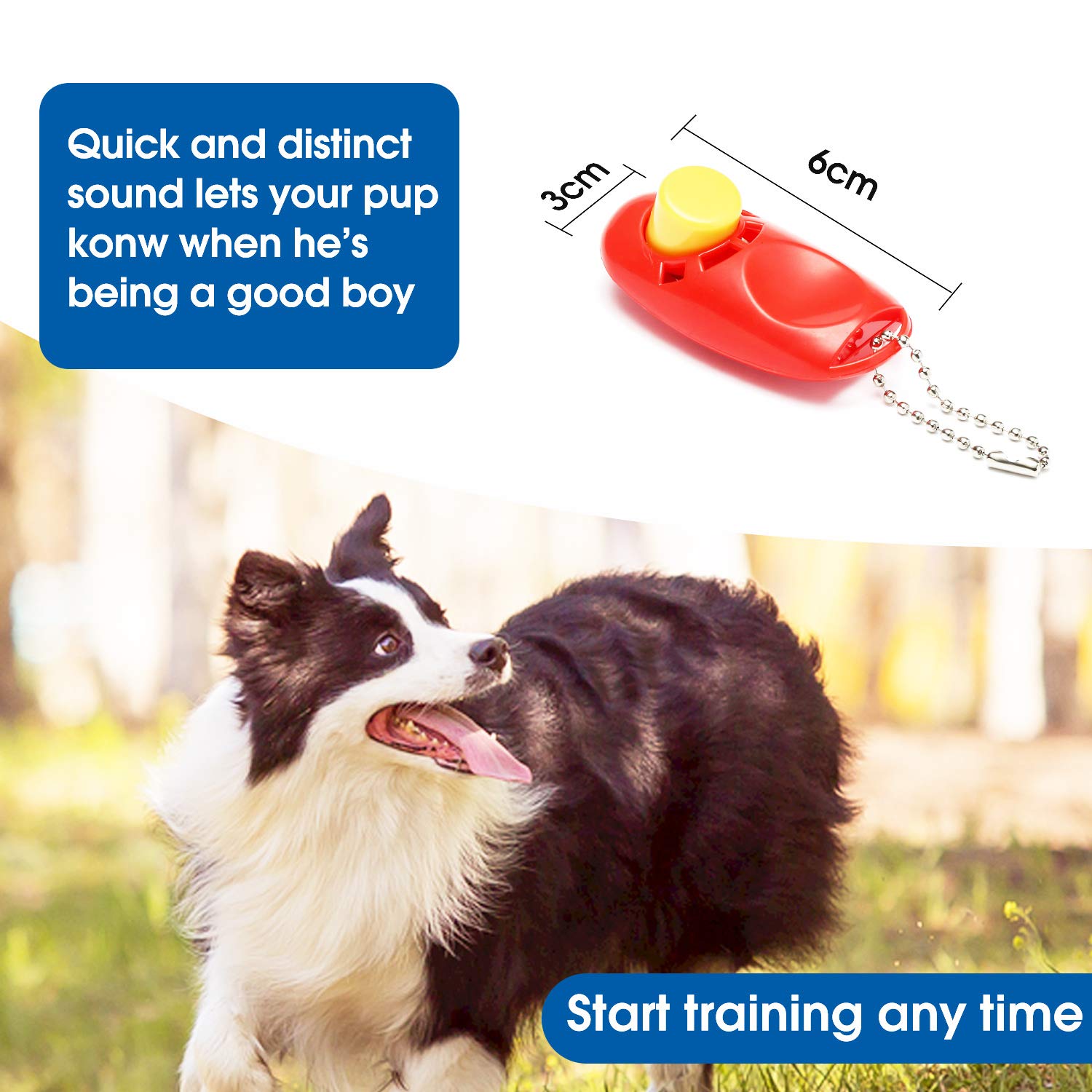 Baapet 15 Ft 20 Ft 30 Ft 50 Ft 100 Ft Long Dog Training Leash For Dog Training, Play, Camping, Or Backyard Lead With Training Clickers For Small, Medium And Large Dogs Or Cats (30 Feet, Red)