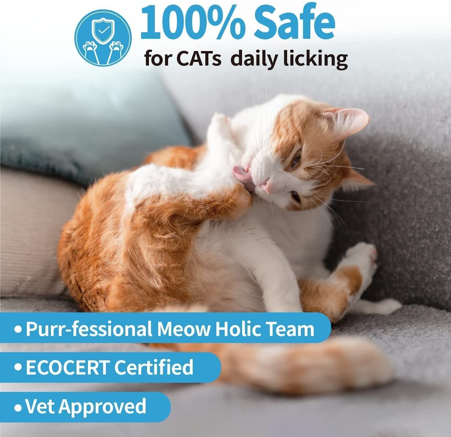 Mooncat Waterless Cat Shampoo, Licking Safe Dry Shampoo, No Rinse Foam Cat Bath, Grooming For Cat, Kitten Sensitive Skin, Dander Reducing, Paraben Free, Ph Balanced (5 Oz) Shampoo Only