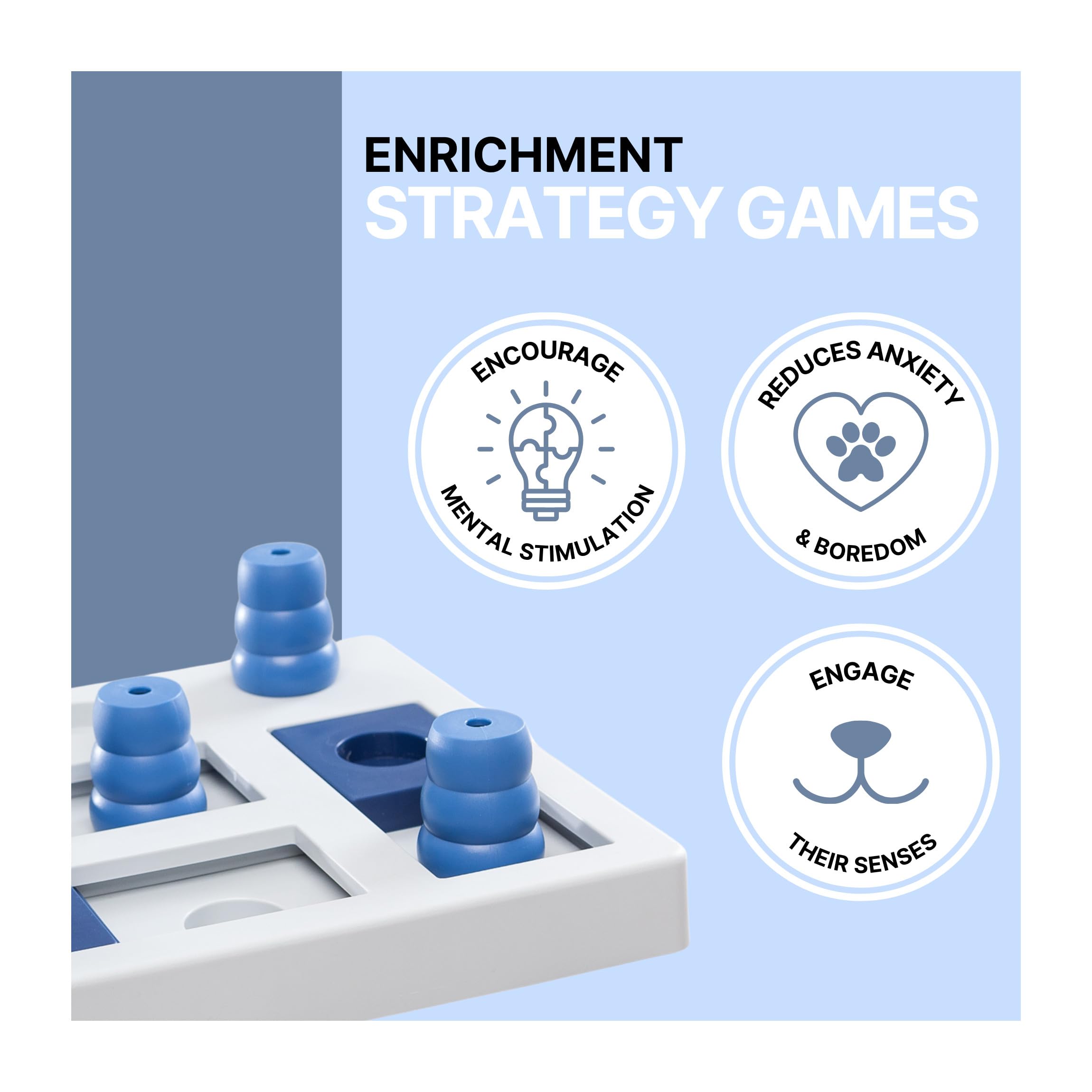 TRIXIE chess Strategy game, Advanced Dog Puzzle Toy, Level 3 Activity, Treat Puzzle, Interactive Play, Enrichment