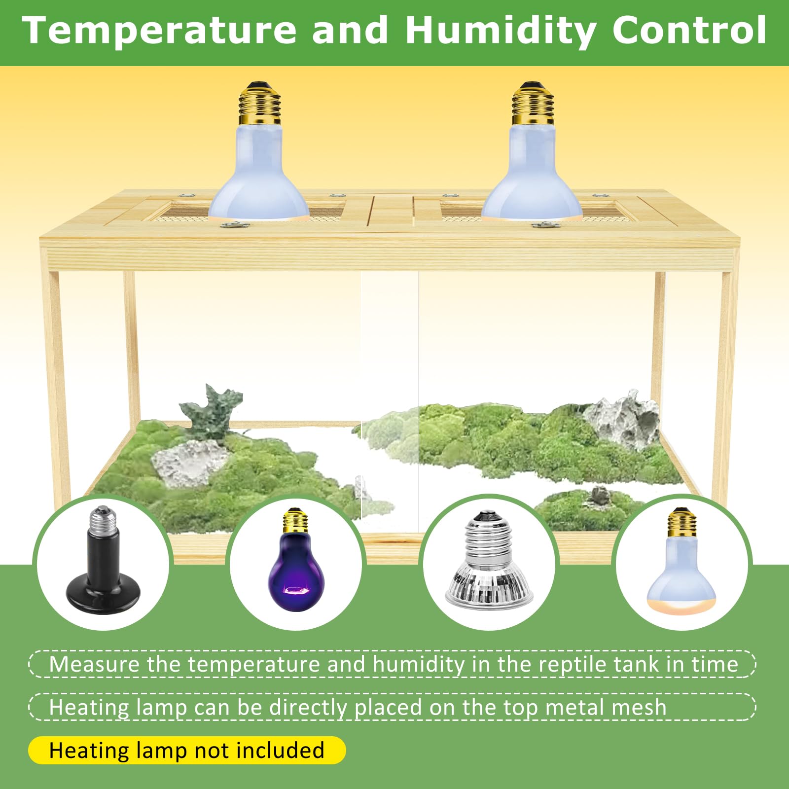 67 Gallon Reptile Tank - 40 '' Lockable Sliding Door Bearded Dragon & Snake Tank With Metal Mesh Roof, Front Opening Terrarium F