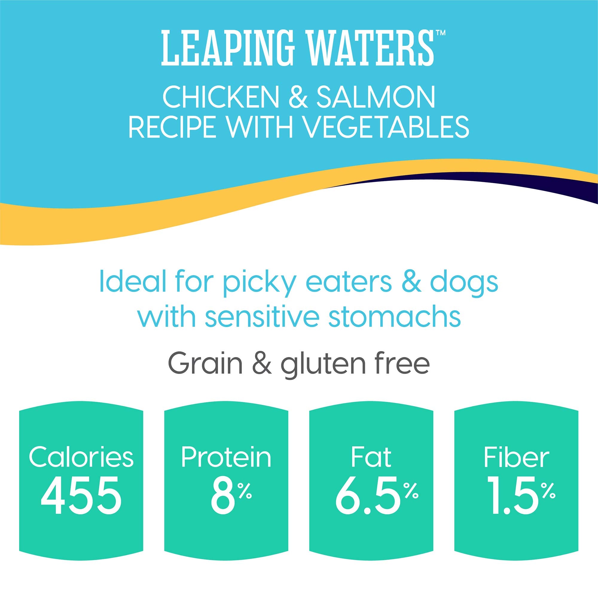 Solid Gold Wet Dog Food for Adult & Senior Dogs - Made with Real Chicken & Salmon - Leaping Waters Grain Free Canned Dog Food fo